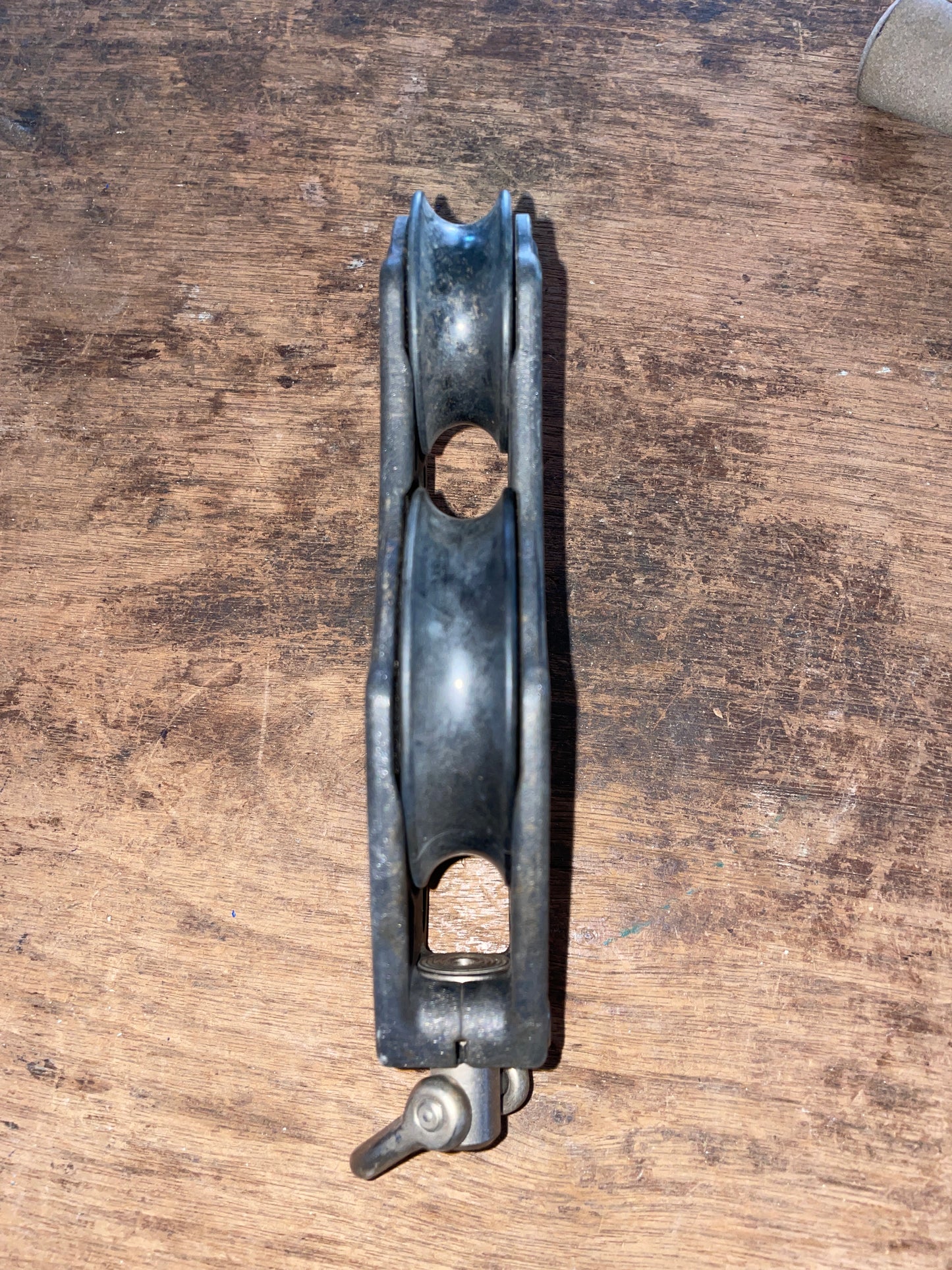 Harken 75C Fiddle Block- 3” & 2” Sheaves- 9/16” Line