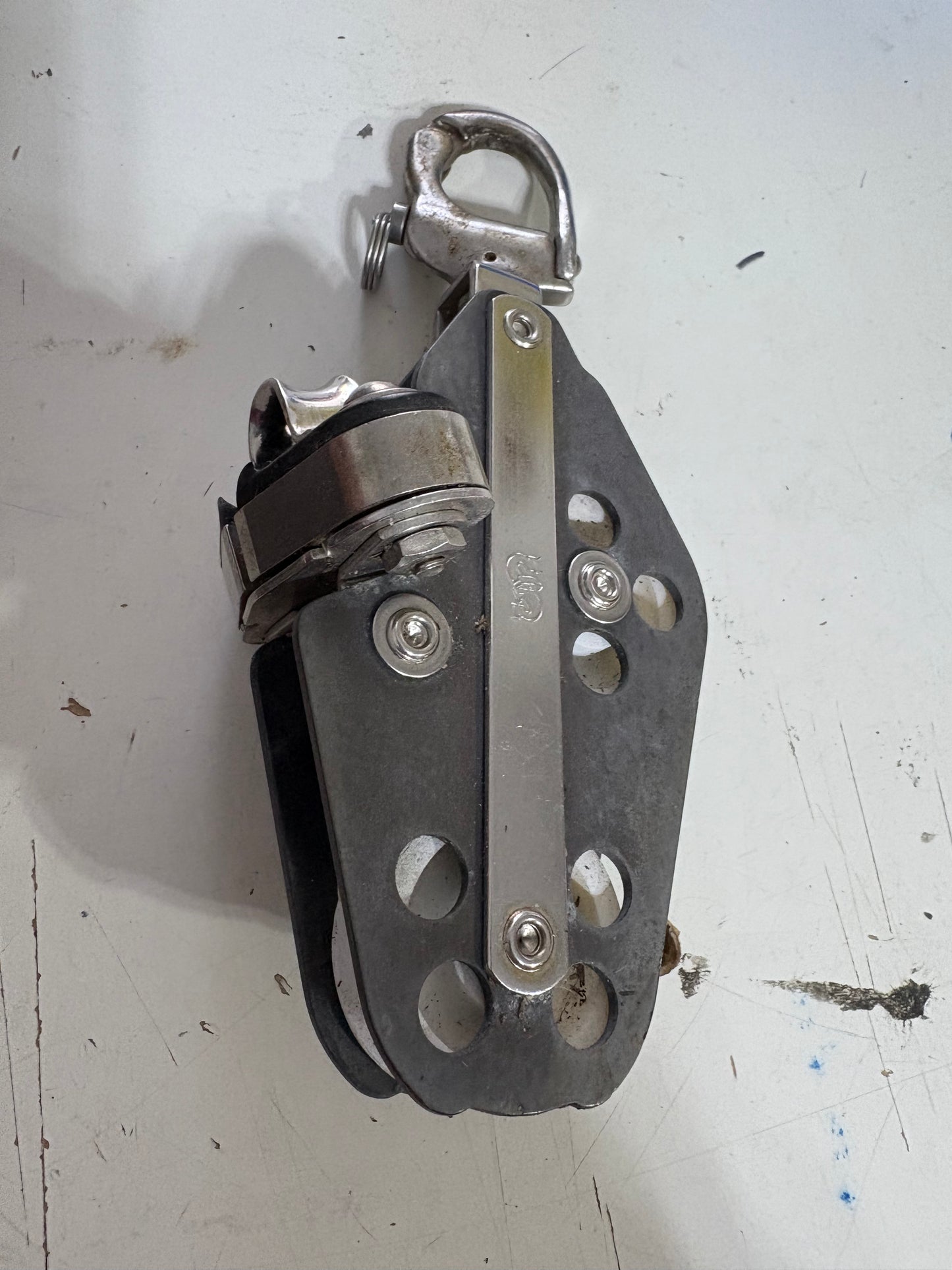 Schaefer Fiddle Block with Cam Cleat and Shackle