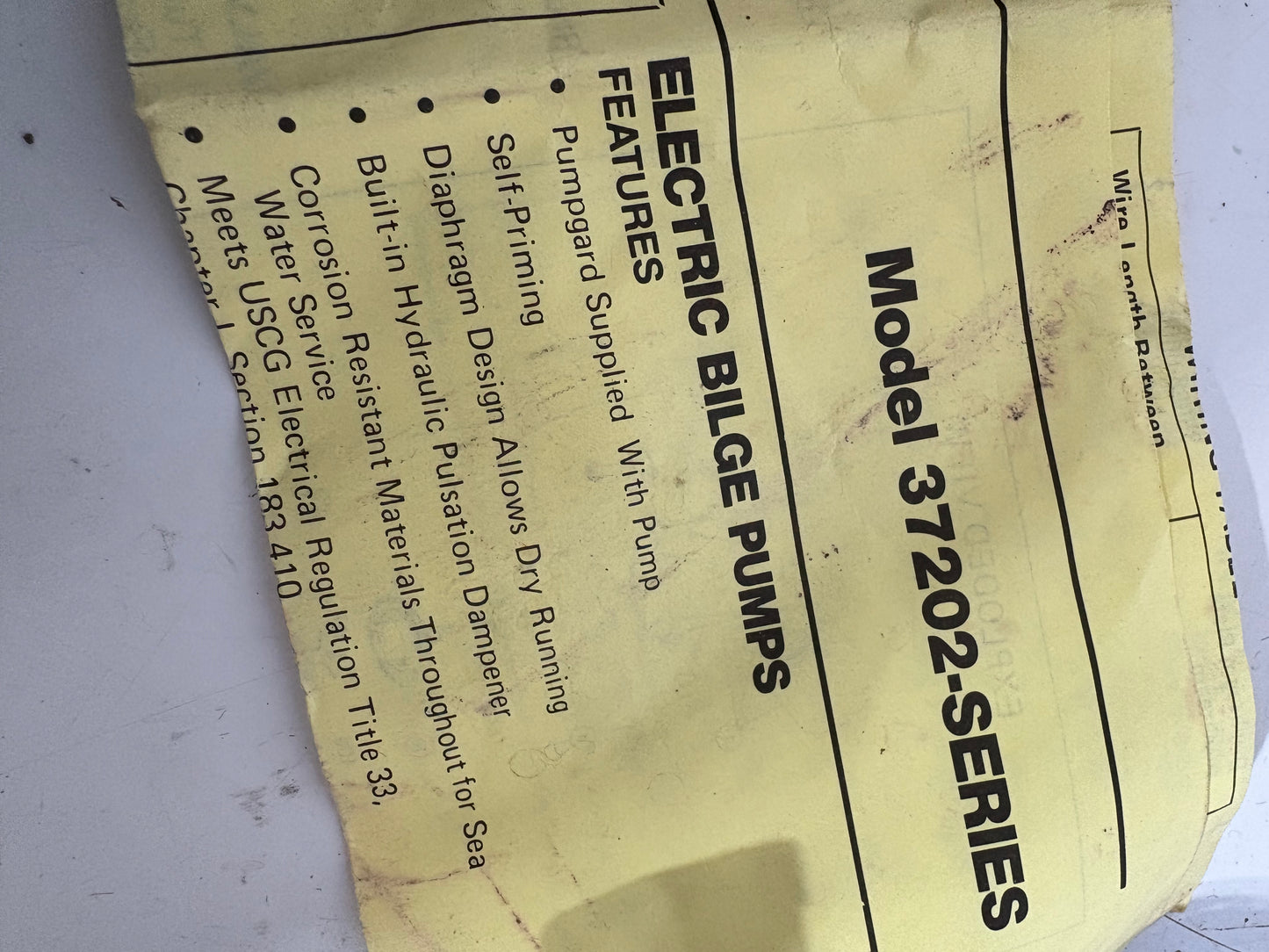 Jabsco PAR Pumpgard Model 36200-0000 -NEW