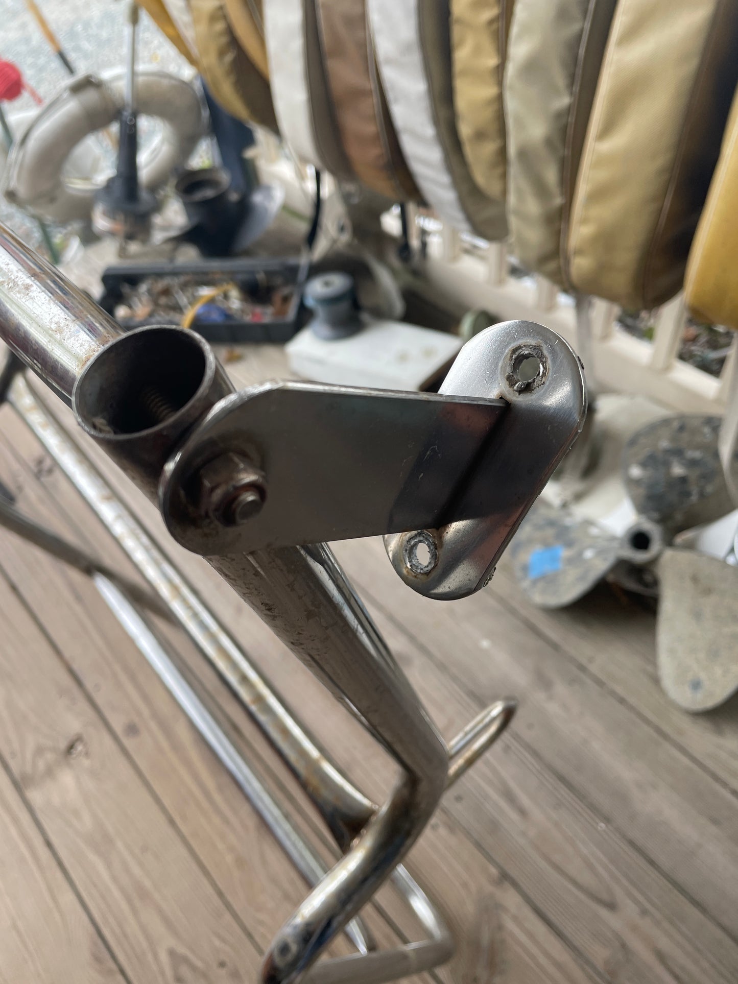 Stainless Boarding Ladder 38 1/2” Tall Off A Seafarer 37