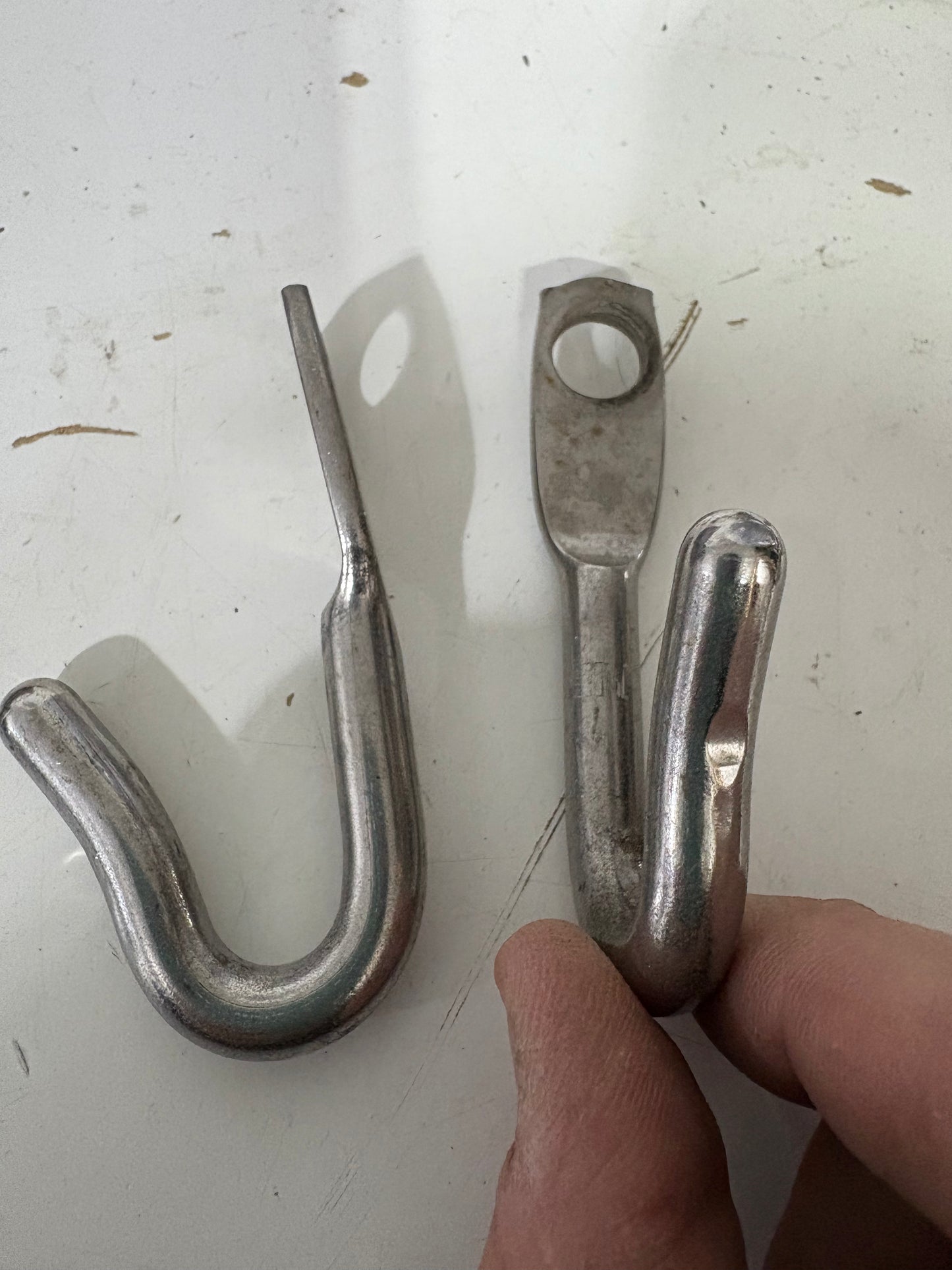 Pair of Stainless Steel Hooks 3"