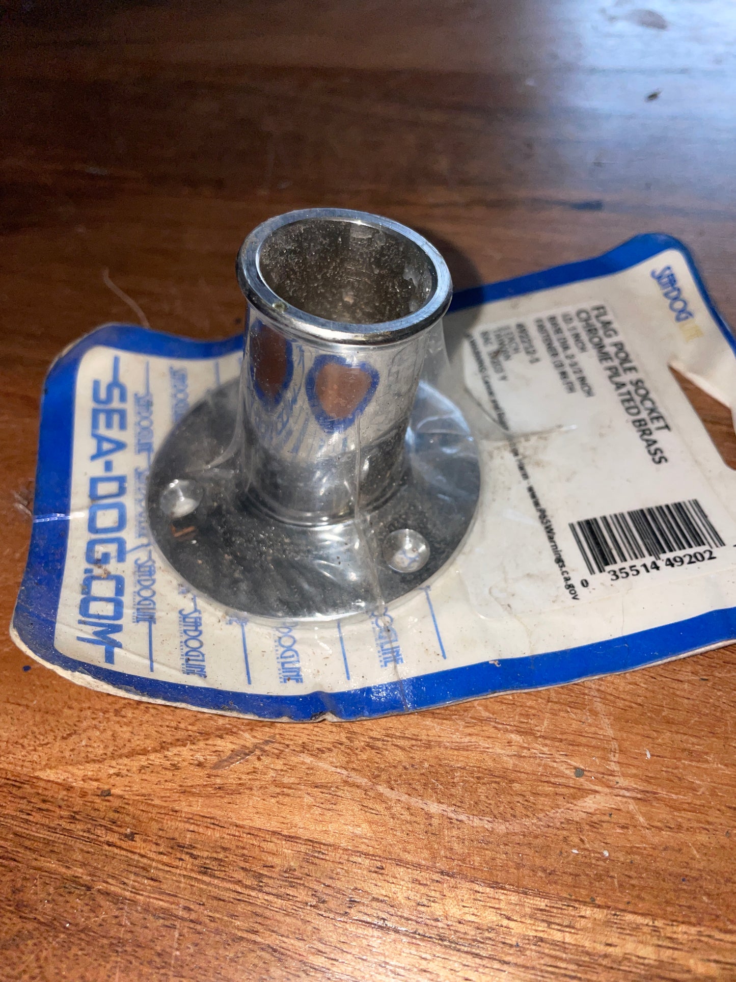 Seadog Line Chrome Plated Brass Flag Pole Socket - 1” - NEW
