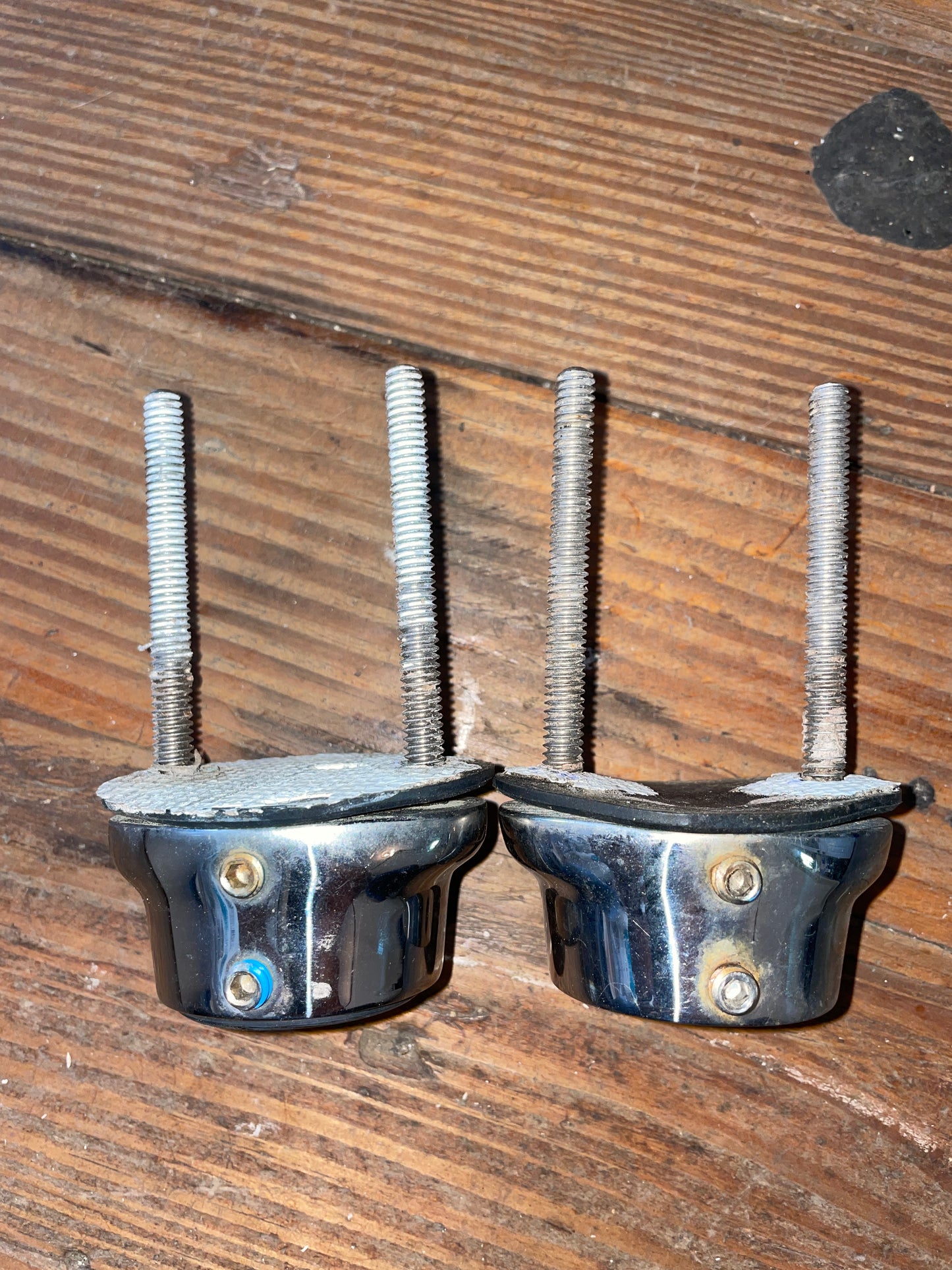 Pair Edson Stainless Steel Pedestal Guard Feet- 1 1/4”