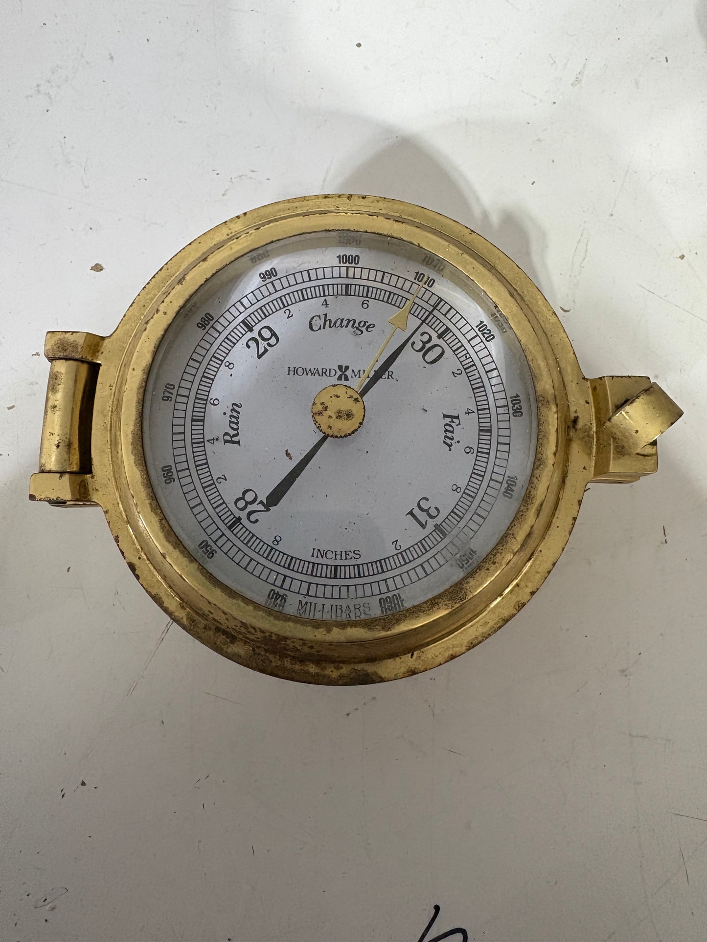 Howard Miller Barometer 4 1/2" Brass