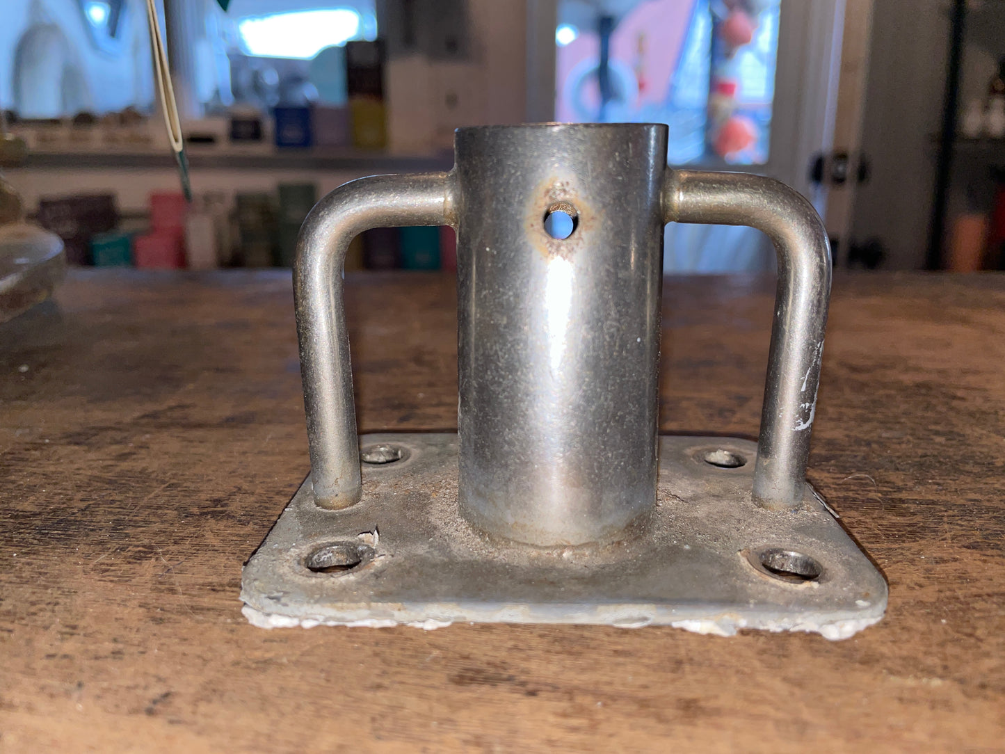 SS 1” Angled Stanchion Base