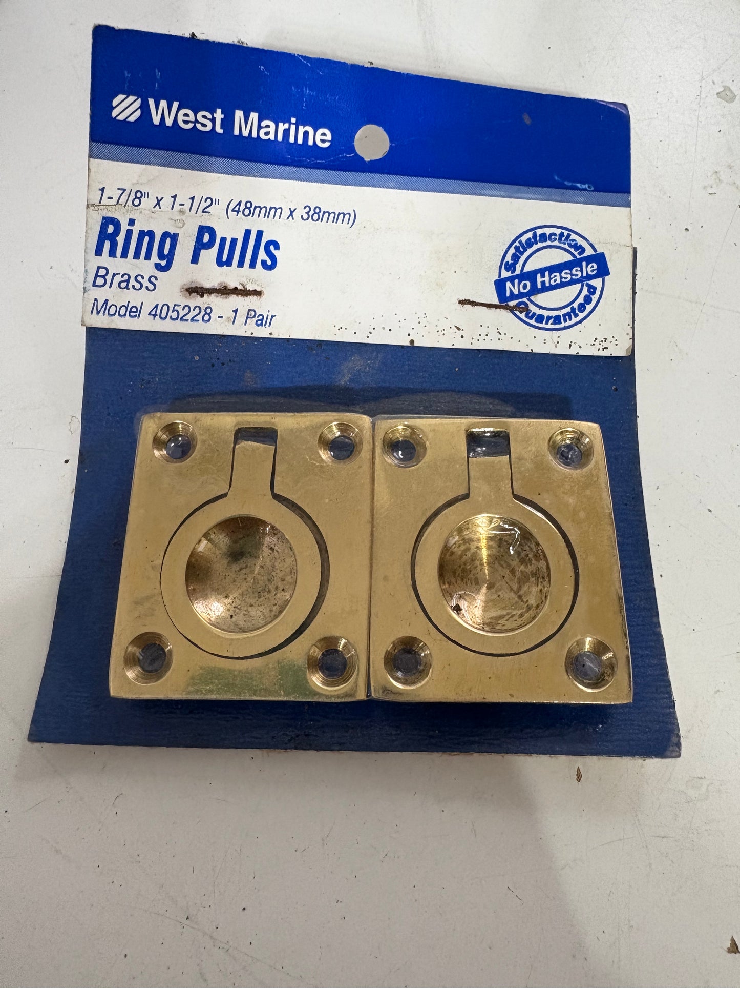 West Marine Brass Ring Pulls NEW