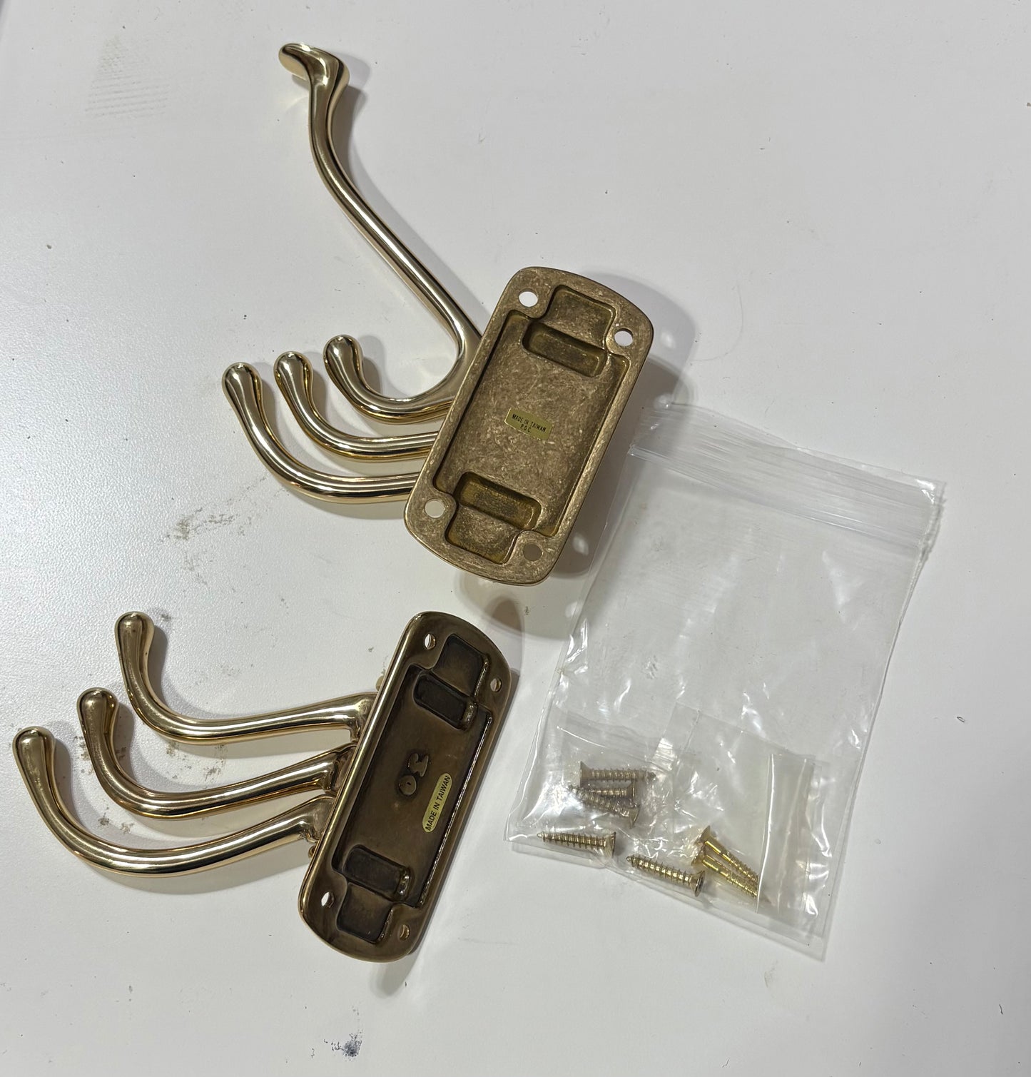 Brass Hooks NEW Pair