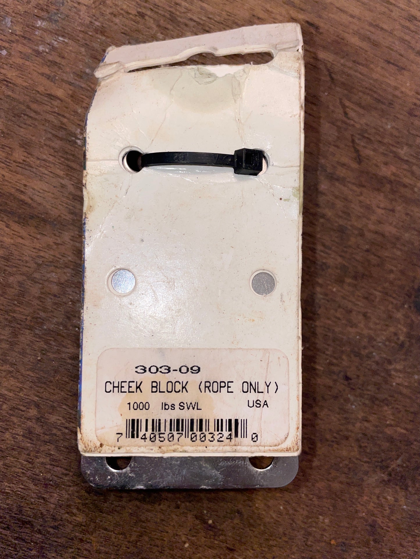Schaefer Cheek Block 303-09- 1 5/8” Sheave- 7/16” Line