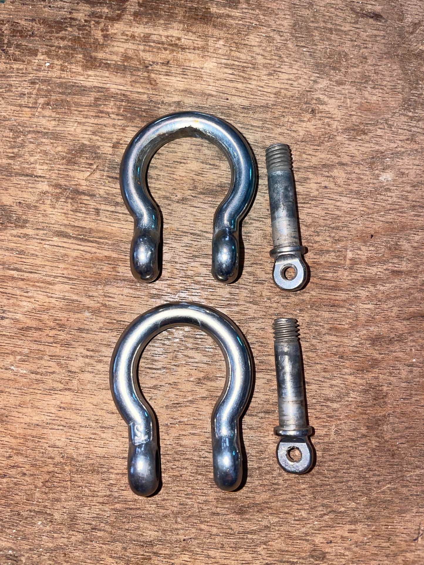 Pair SS 1/2” D Ring Shackle