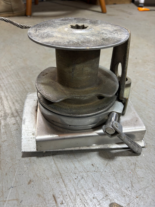Barient 3 Chromed Bronze Halyard Winch - 3/16” Wire Diameter