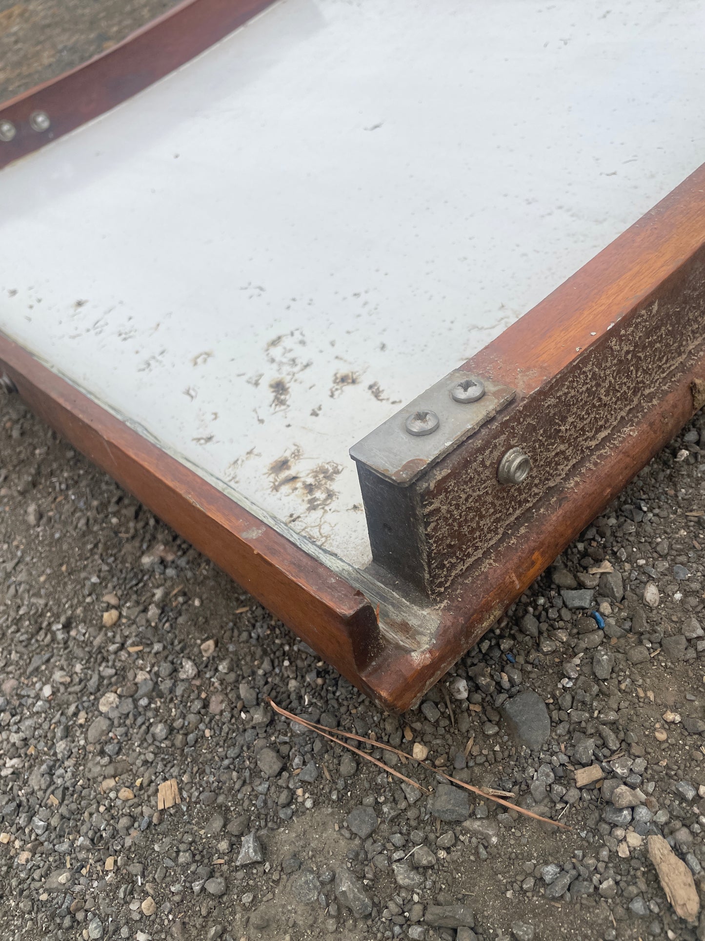 1934 Eisenhower 50' Mahogany Hatch - OD: 33 7/8" Long x 26 1/8" Wide - Some Surface Cracking --#193