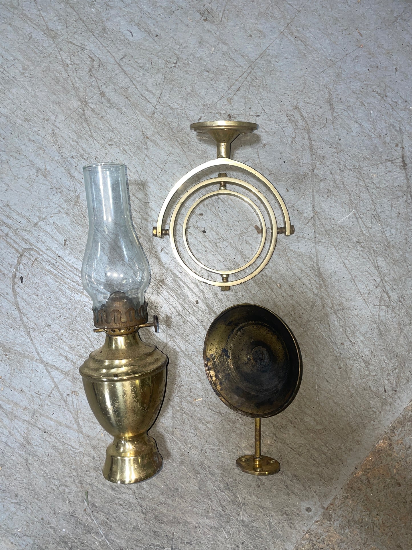 10" Tall Oil Lamp - 1934 Eisenhower 50'