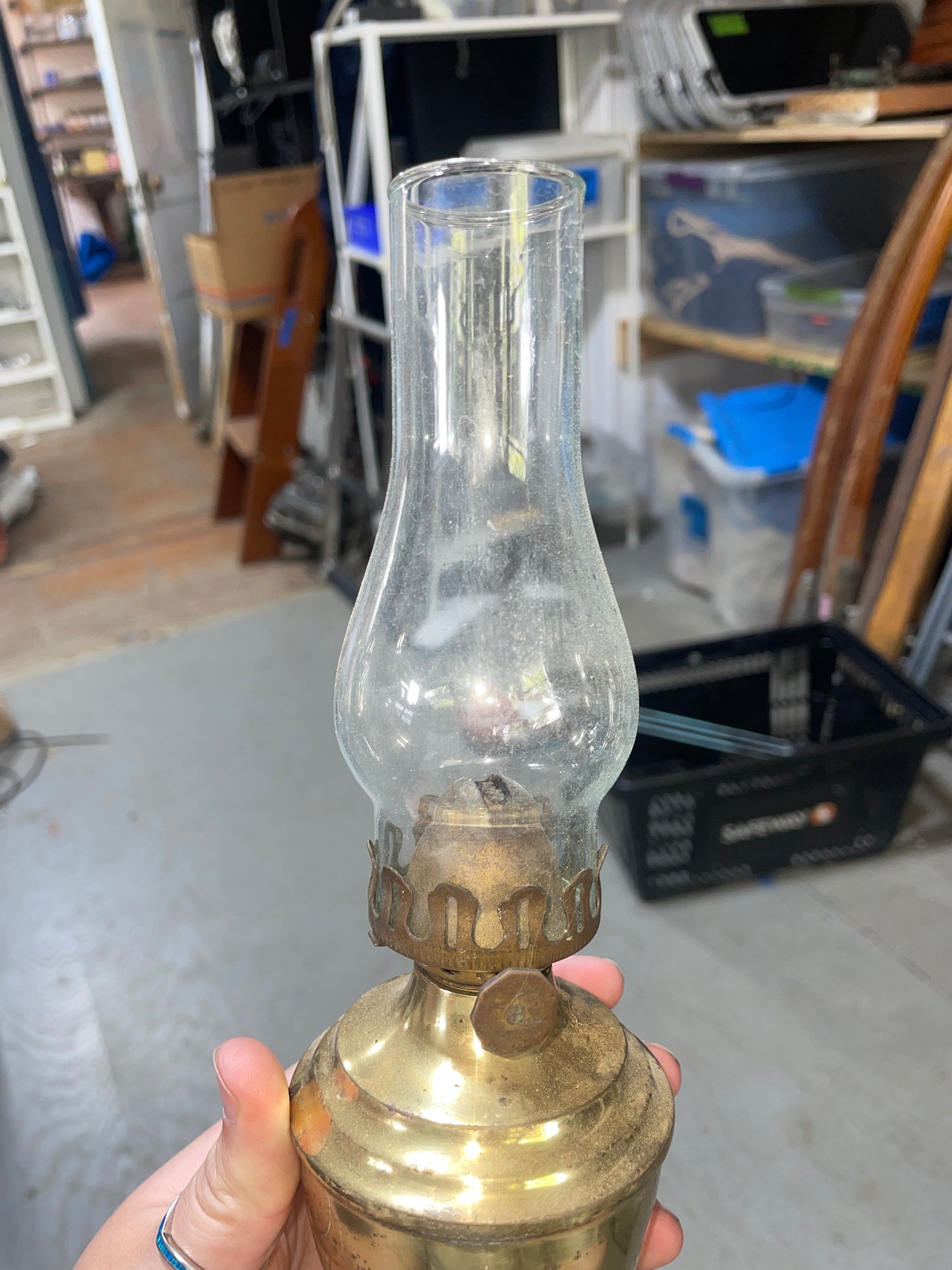 10" Tall Oil Lamp - 1934 Eisenhower 50'