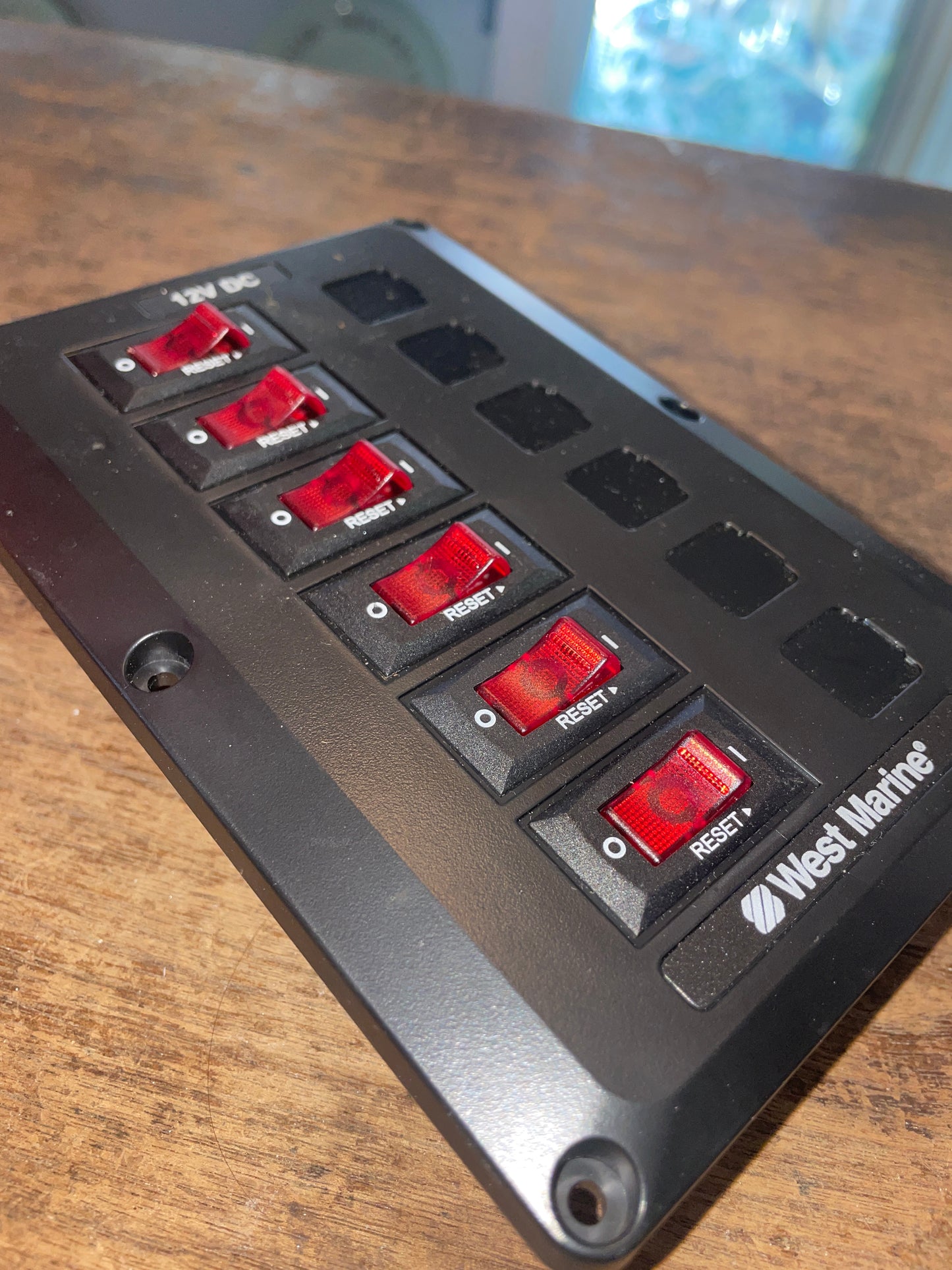 6 Circuit 12V DC Electric Panel By West Marine