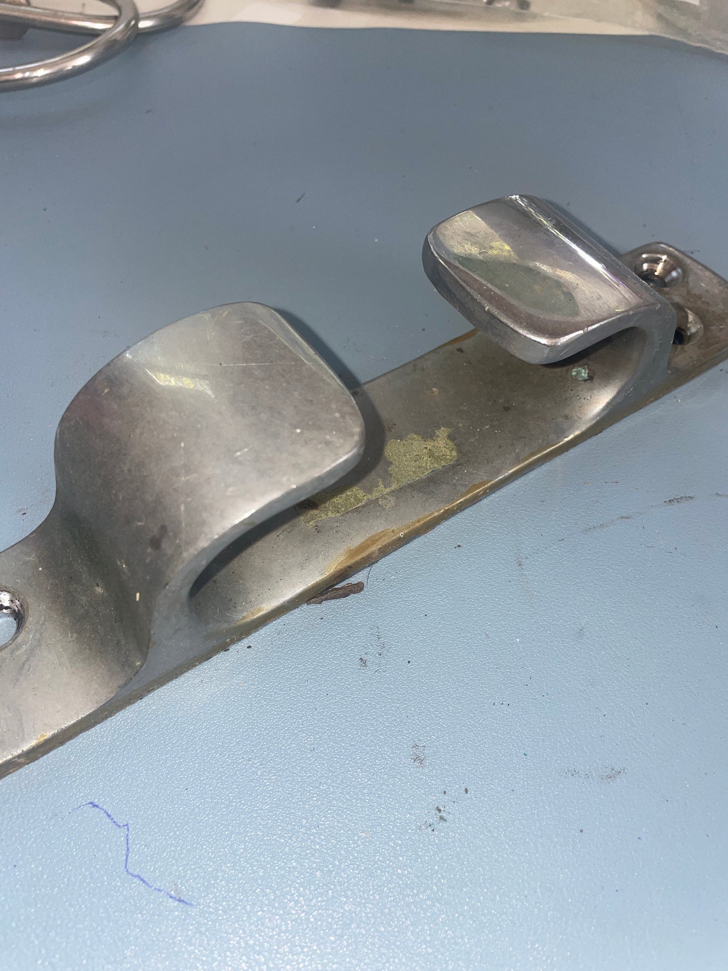 9 3/4" Chromed Bronze Open Chock Cleat - 1934 Eisenhower 50'