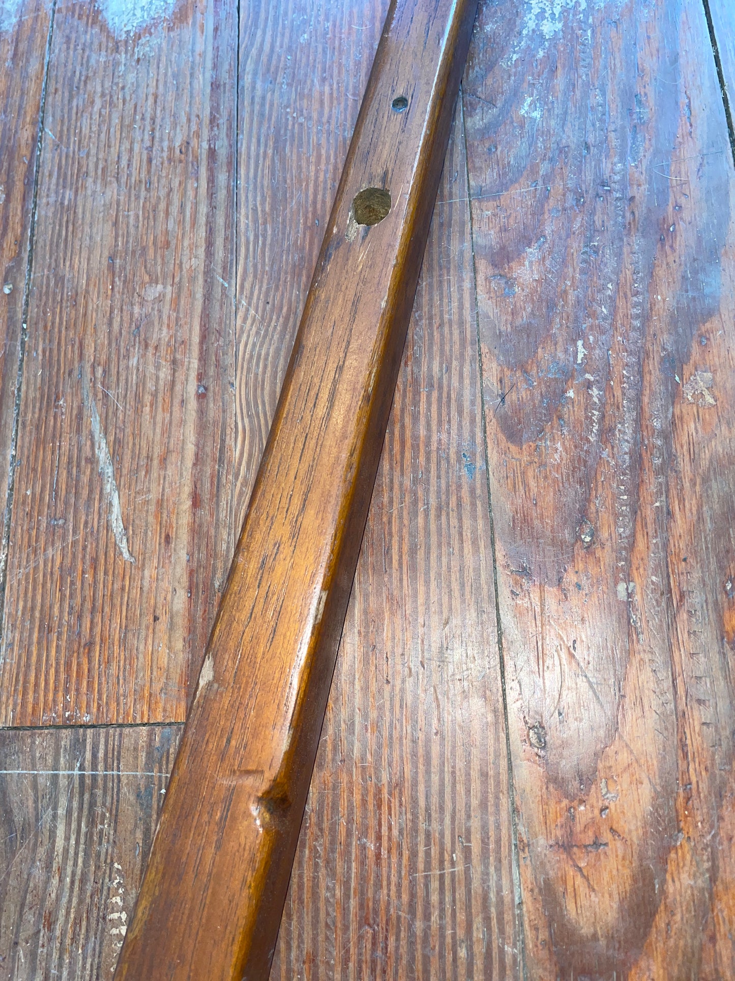 Straight Teak Tiller Handle- No Hardware