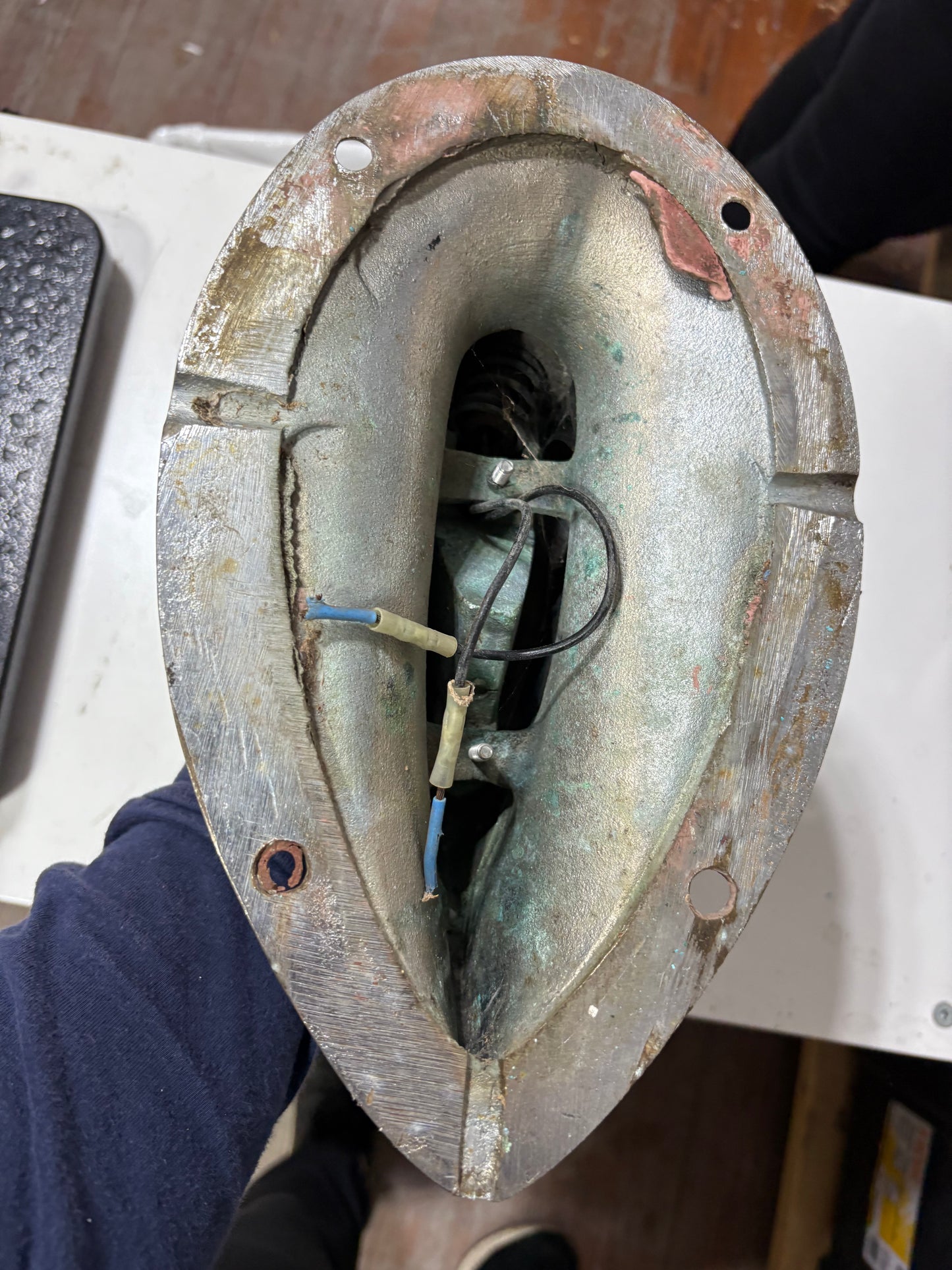 Vintage Chromed Bronze Chris Craft Bow Light/Cleat