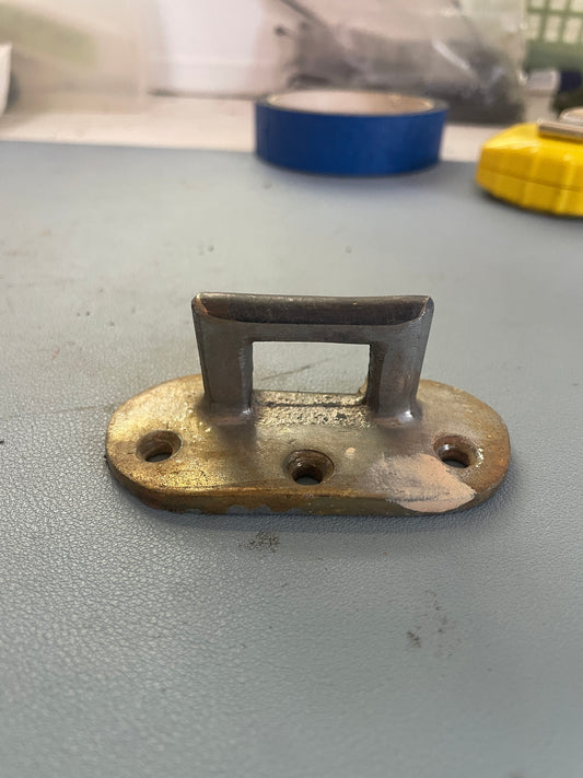 Smaller Chromed Bronze Ladder Bracket - 7/8" x 5/8" Eye -- 1934 Eisenhower 50'