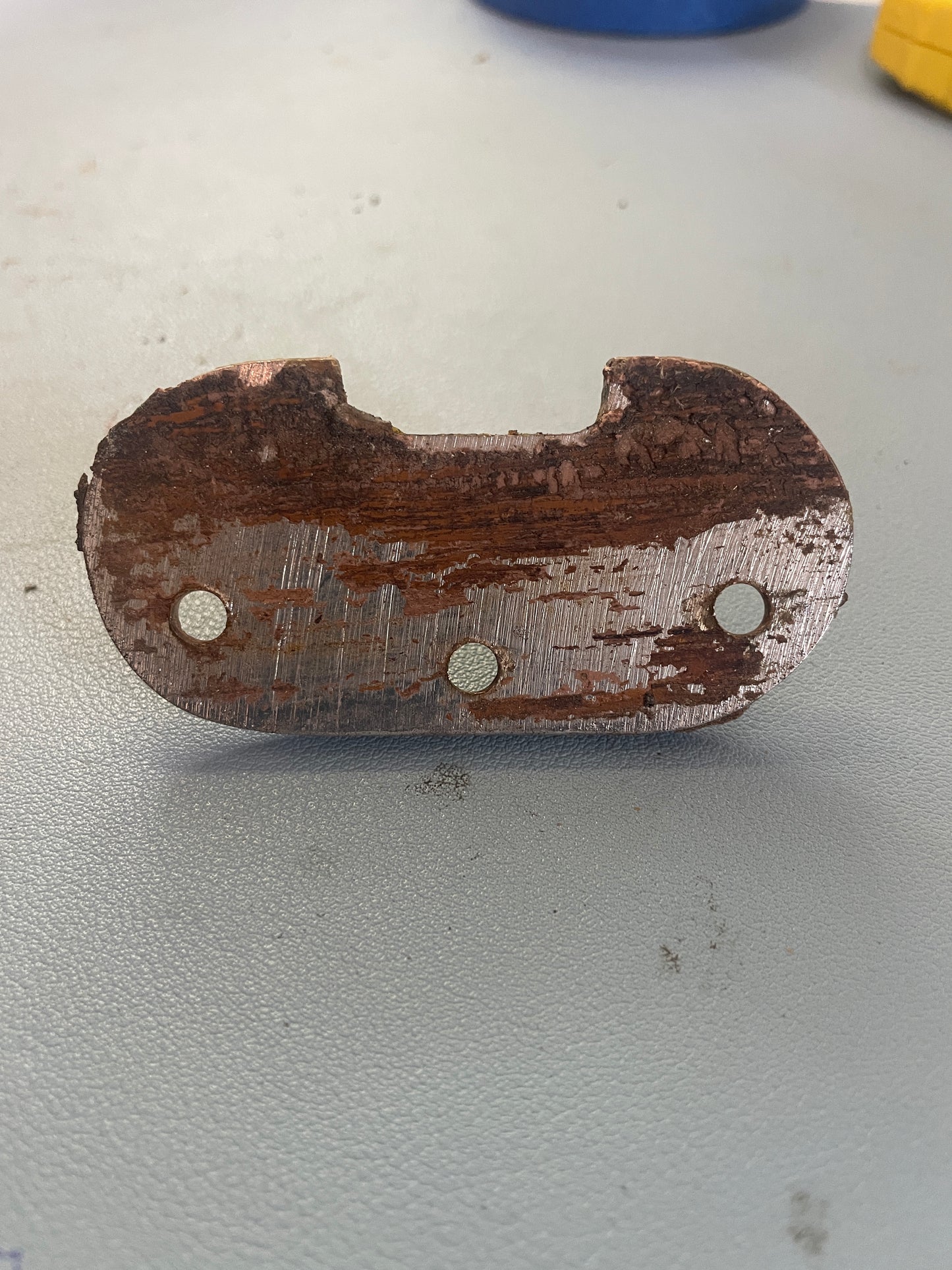 Smaller Chromed Bronze Ladder Bracket - 7/8" x 5/8" Eye -- 1934 Eisenhower 50'