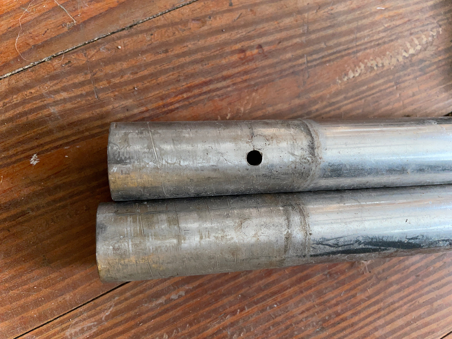 Set Of (4) 14” Tall Stanchions With No Bases & Lifeline