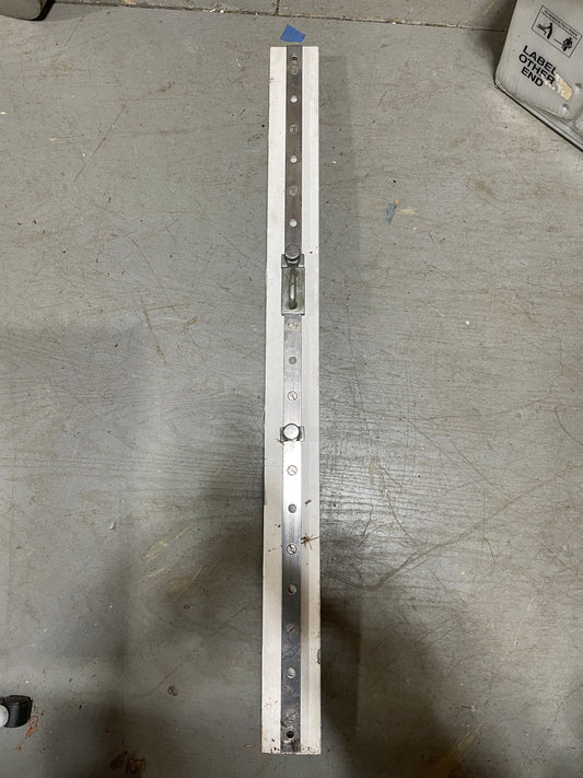 Stainless Steel 39 5/8" Long - 1" Track ON Steel Curved Riser