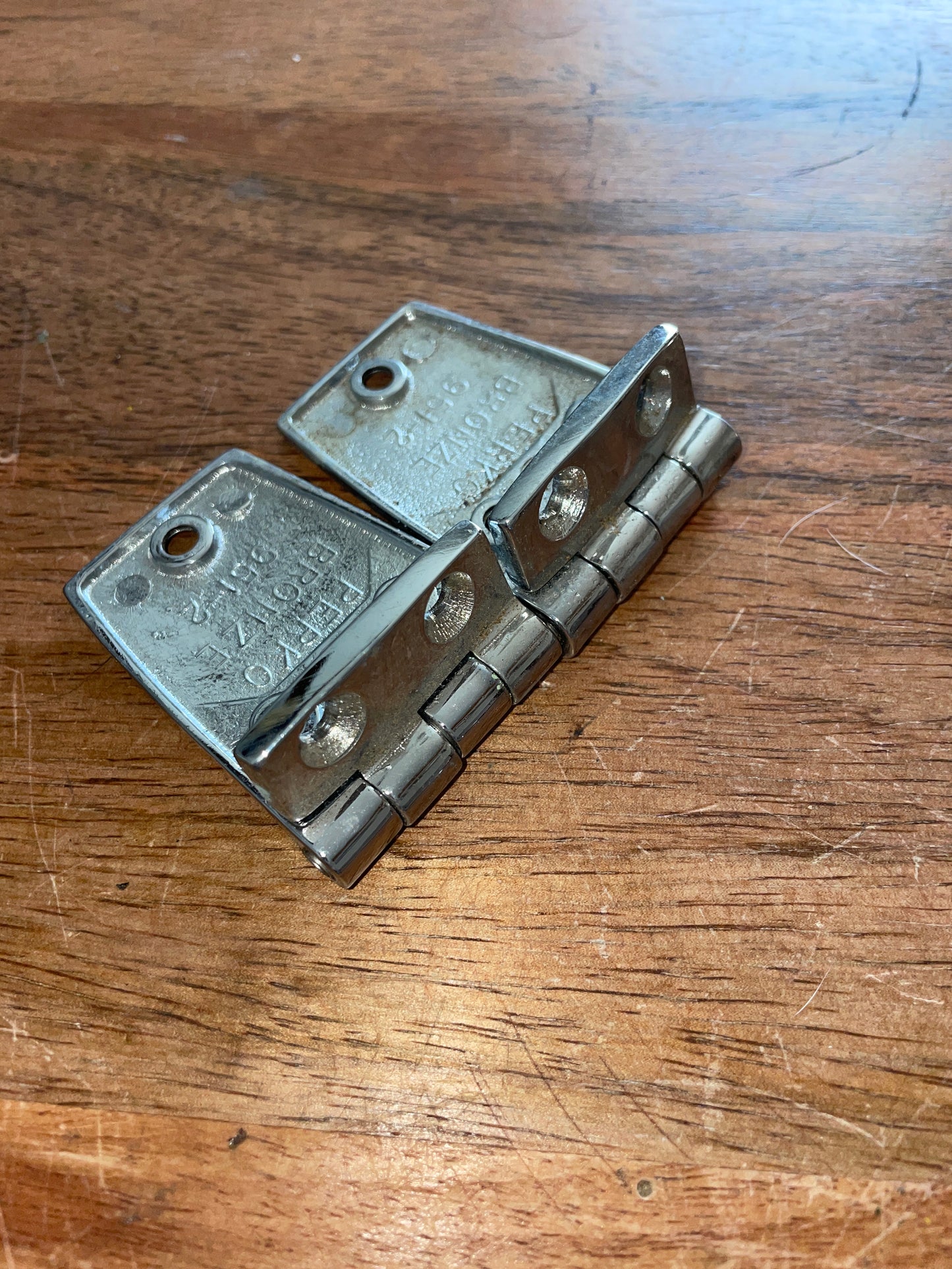 PAIR Perko Chromed Bronze 951-2 Hinges