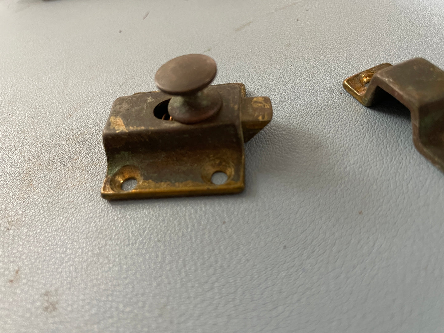 Bronze Spring Loaded Pull Latch With Screws - 1934 Eisenhower 50'