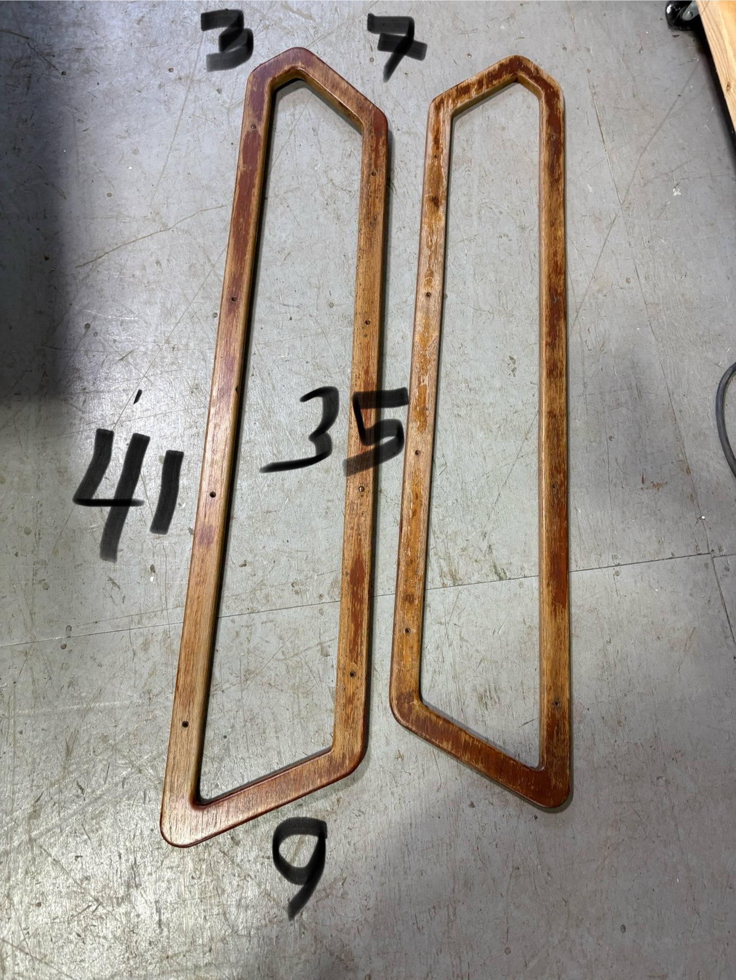 Teak Window Trim Ring Pair #268