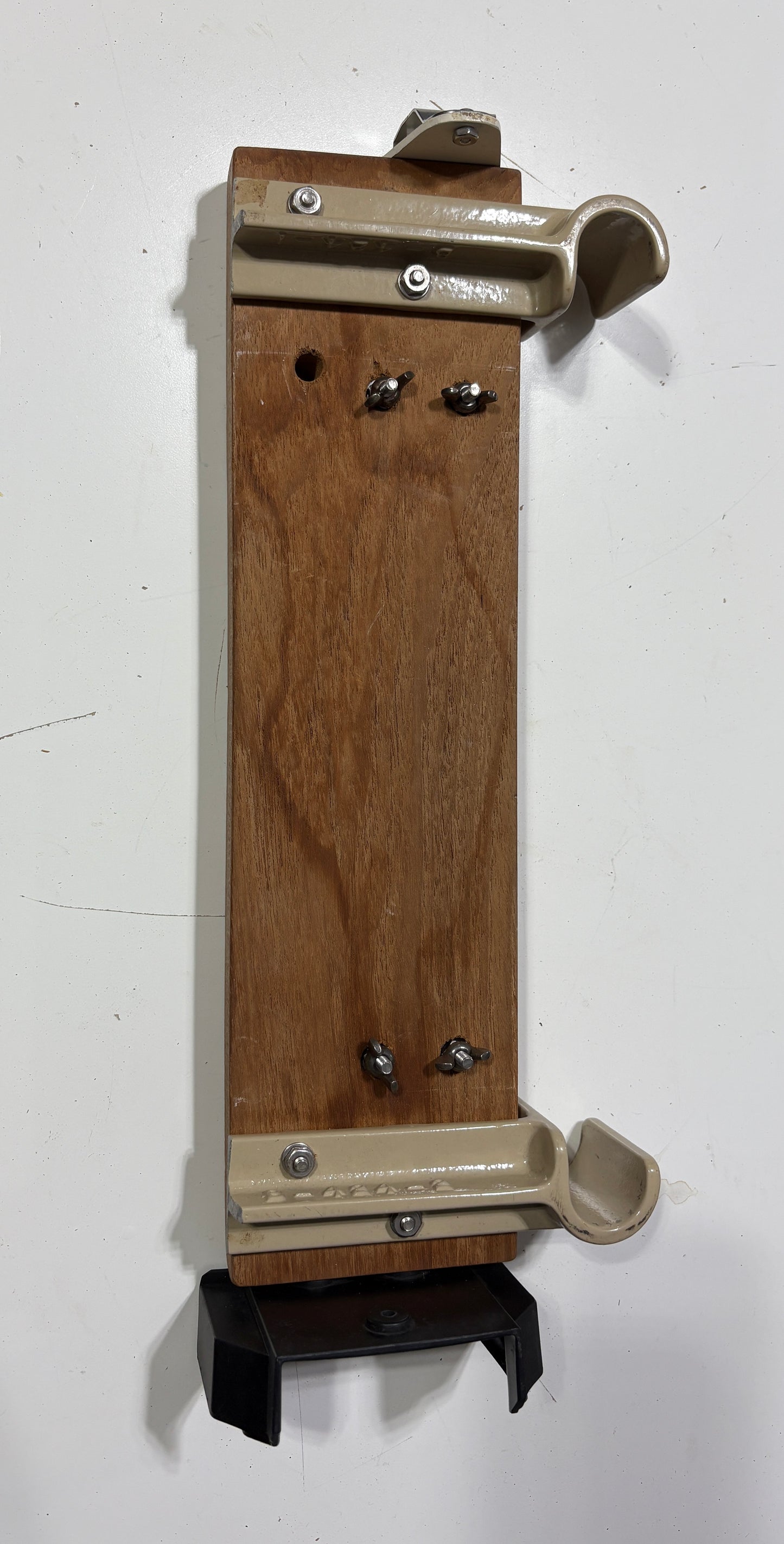 Teak Pedestal Shelf with Edson B-424-2 Brackets