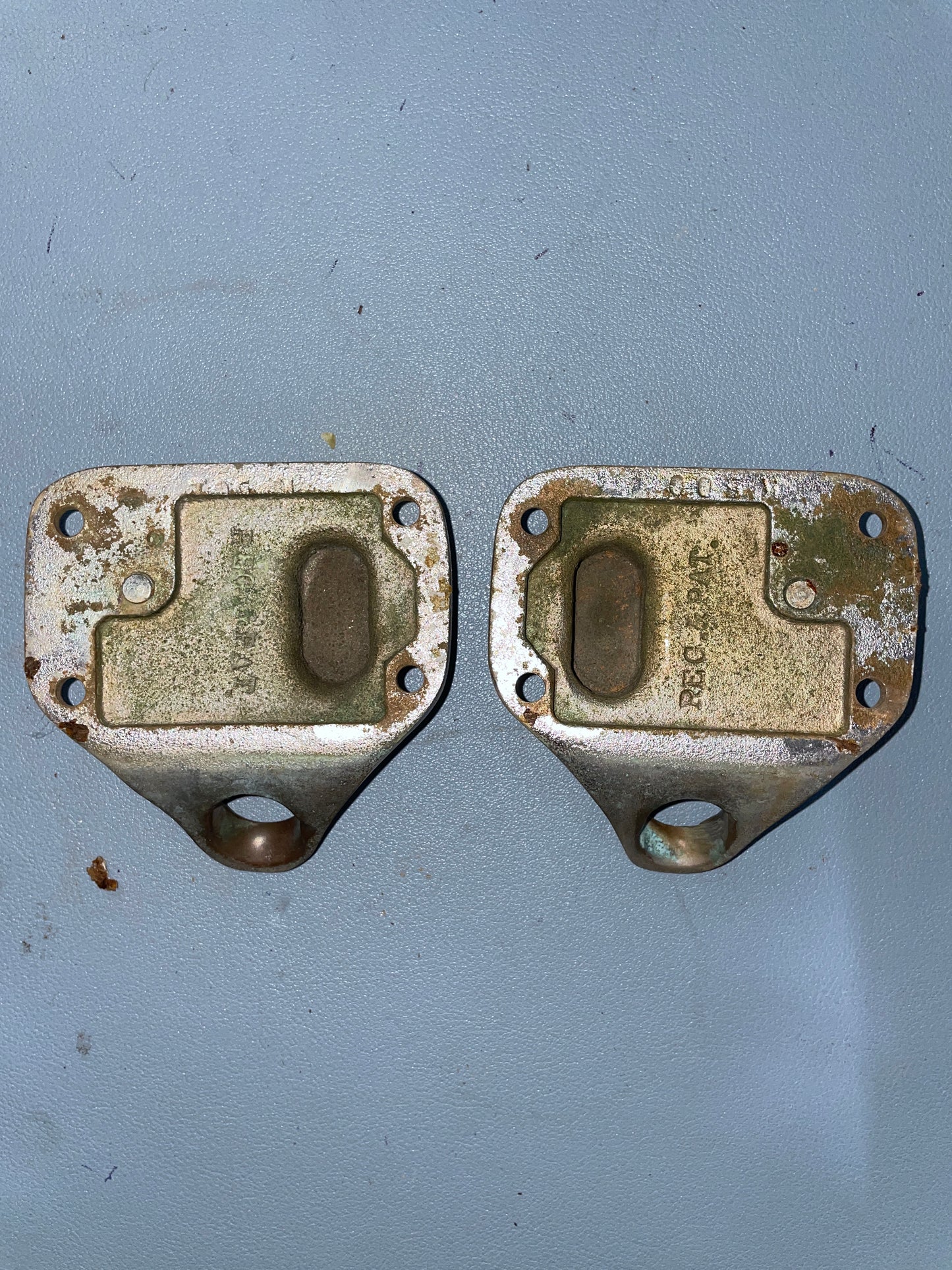 PAIR Vintage Bronze Single Cam Cleat & Fairlead - Rhodes 19