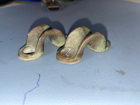 2 Vintage Bronze Fairleads - 7/16" Width