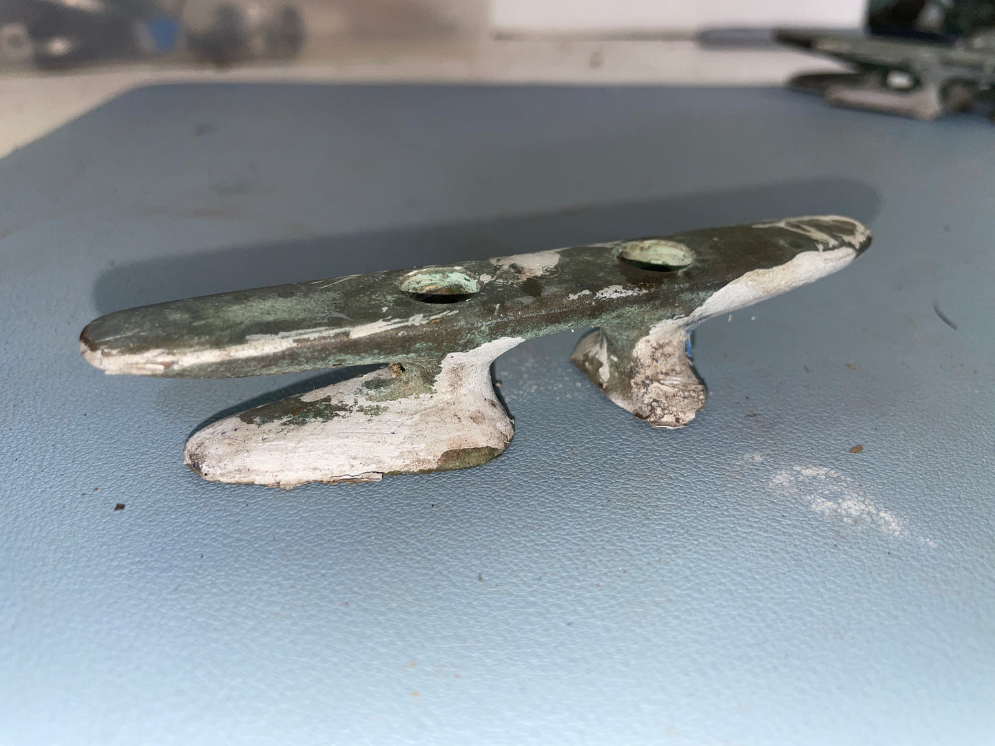 4 1/4" Bronze Cleat - ALL HAVE THIS CAULK ON THEM - 1934 Eisenhower 50'