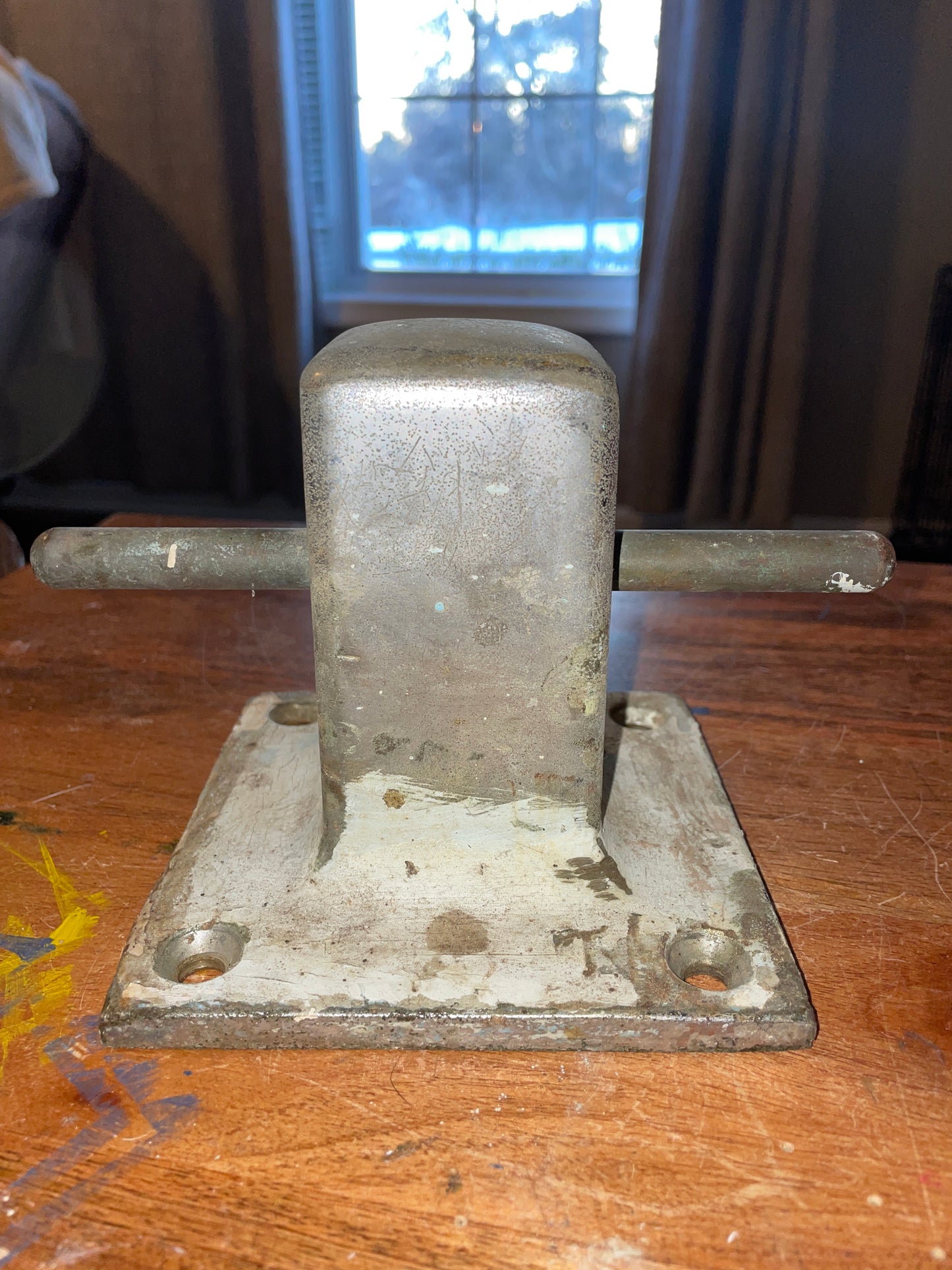 Chromed Bronze Bollard Cleat - 5” Base