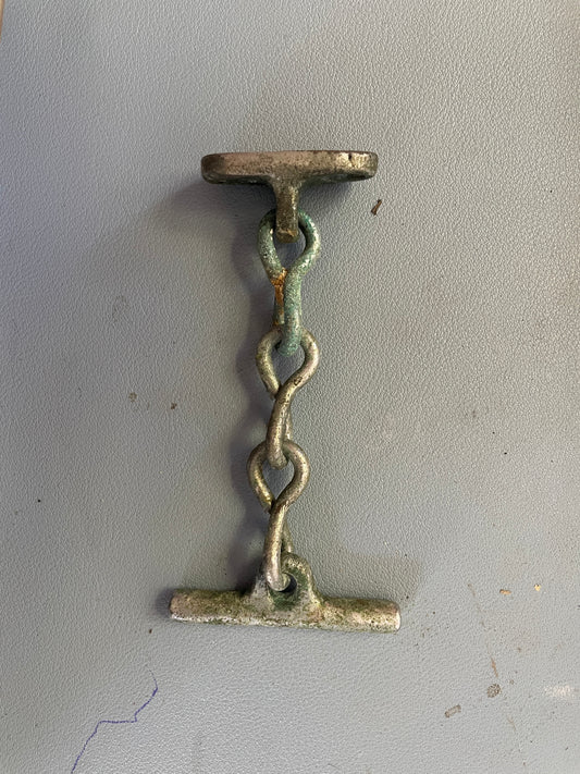 Chromed Bronze 4" Chain & Bar