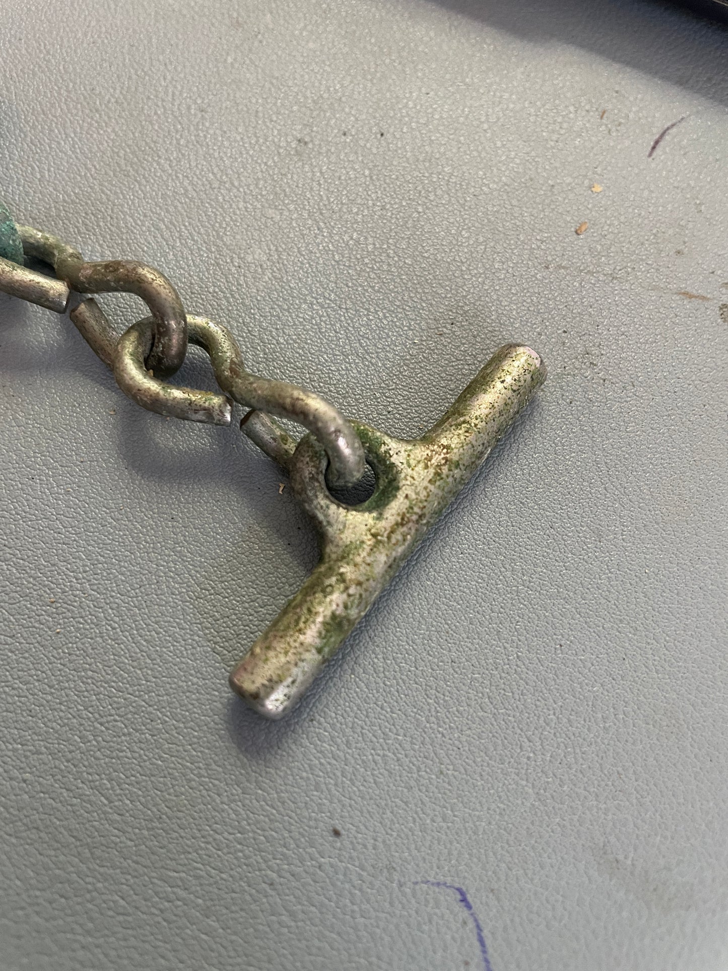 Chromed Bronze 4" Chain & Bar