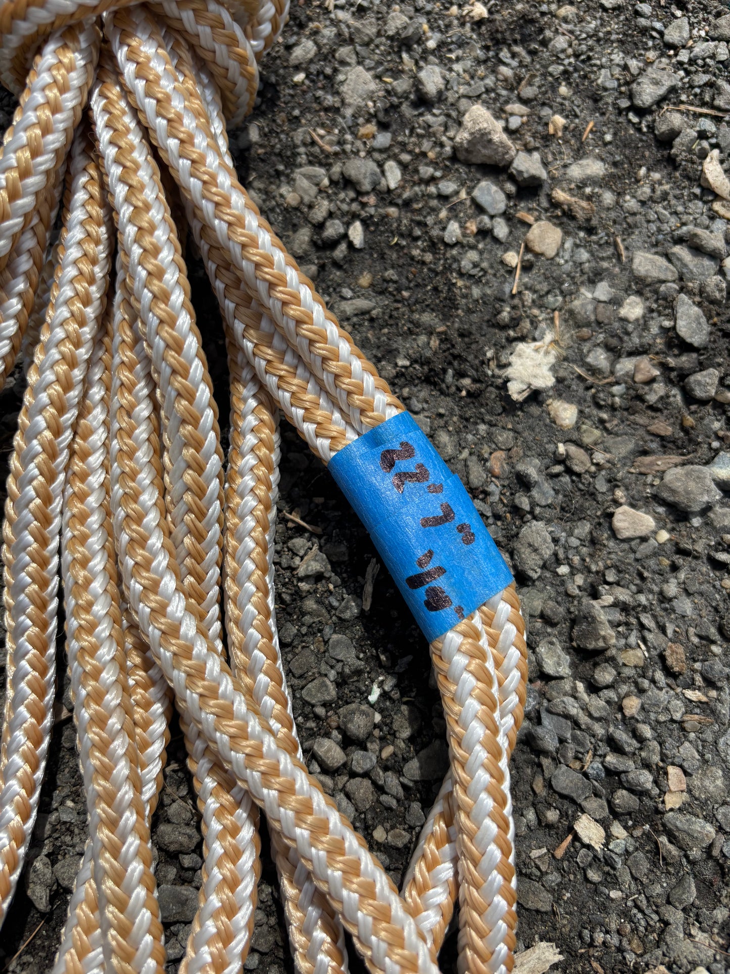 White & Gold Dock Line - 1/4” Thick - MULTIPLE LENGTHS AVAILABLE