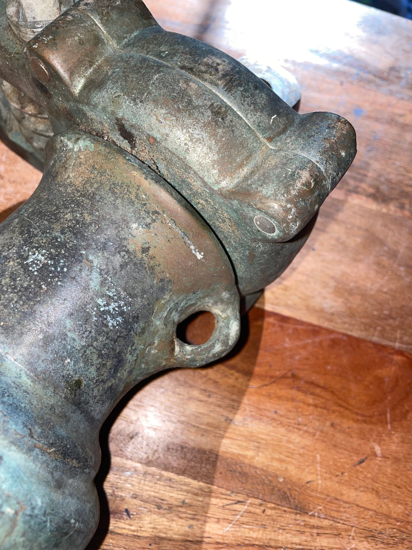Vintage Solid Bronze Furling/Furler Gooseneck
