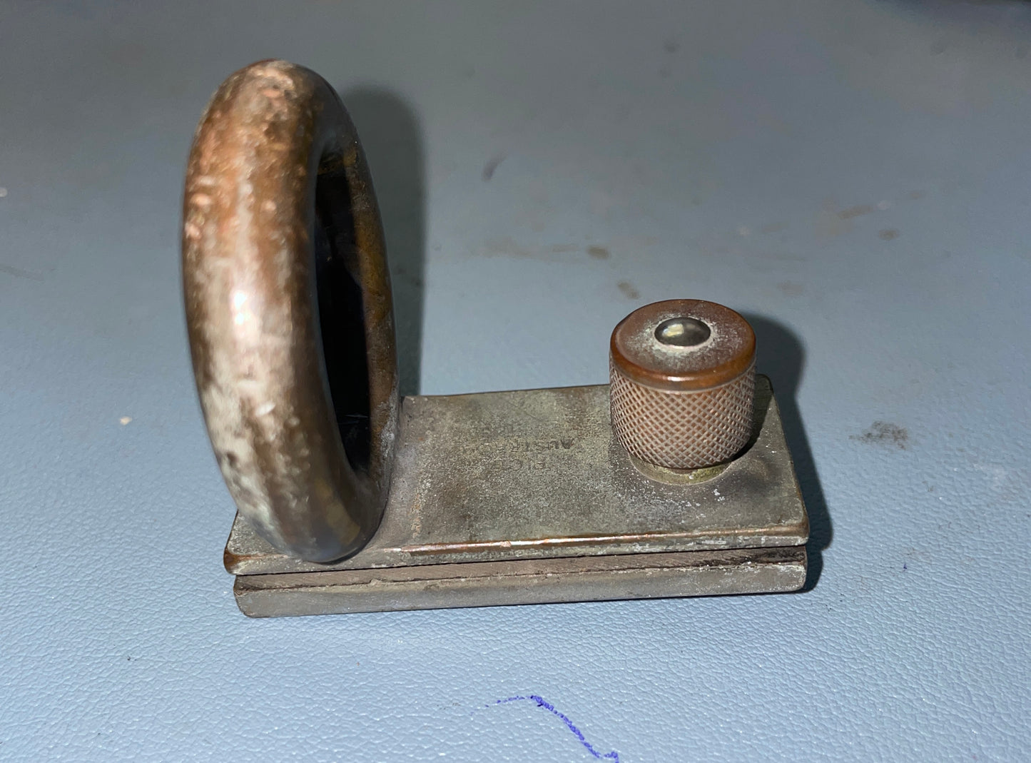 Vintage Bronze Mast Ring Track Car - 7/8" Track Width - 1" Ring