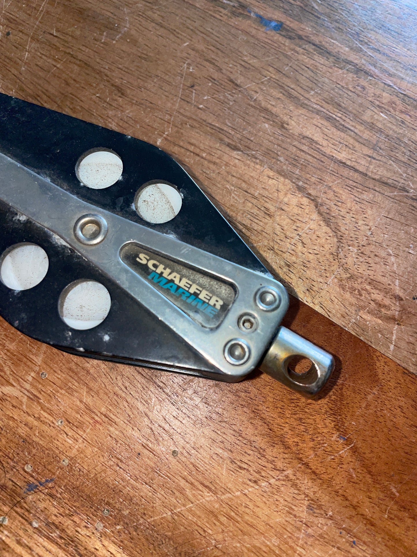 Schaefer Swivel Fiddle - 2 1/4” & 1 3/8” Sheaves - 3/8” Line