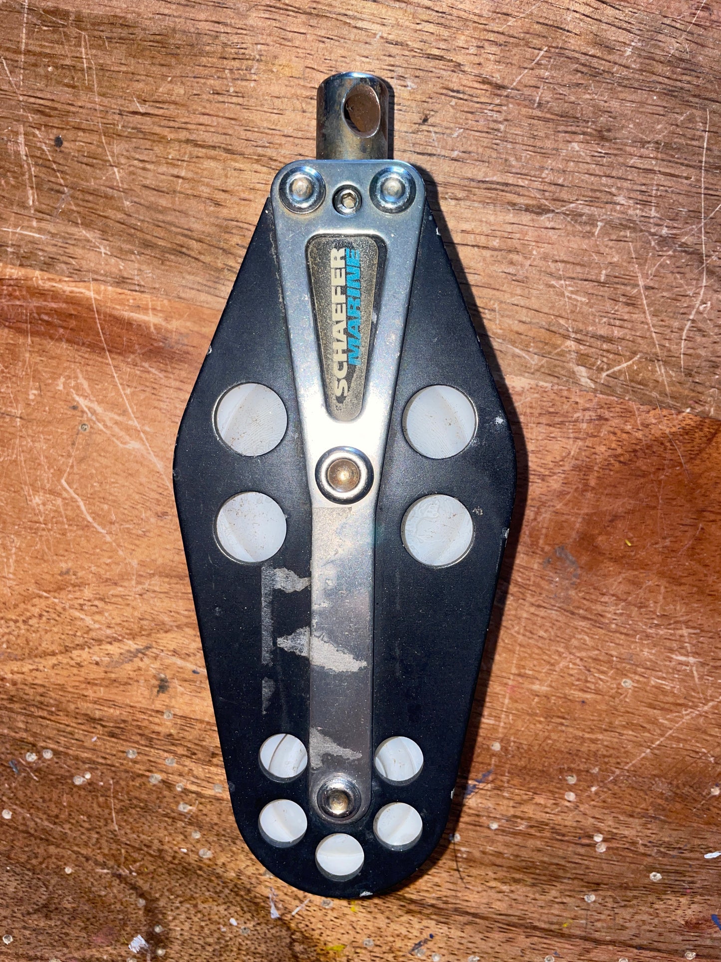 Schaefer Swivel Fiddle - 2 1/4” & 1 3/8” Sheaves - 3/8” Line