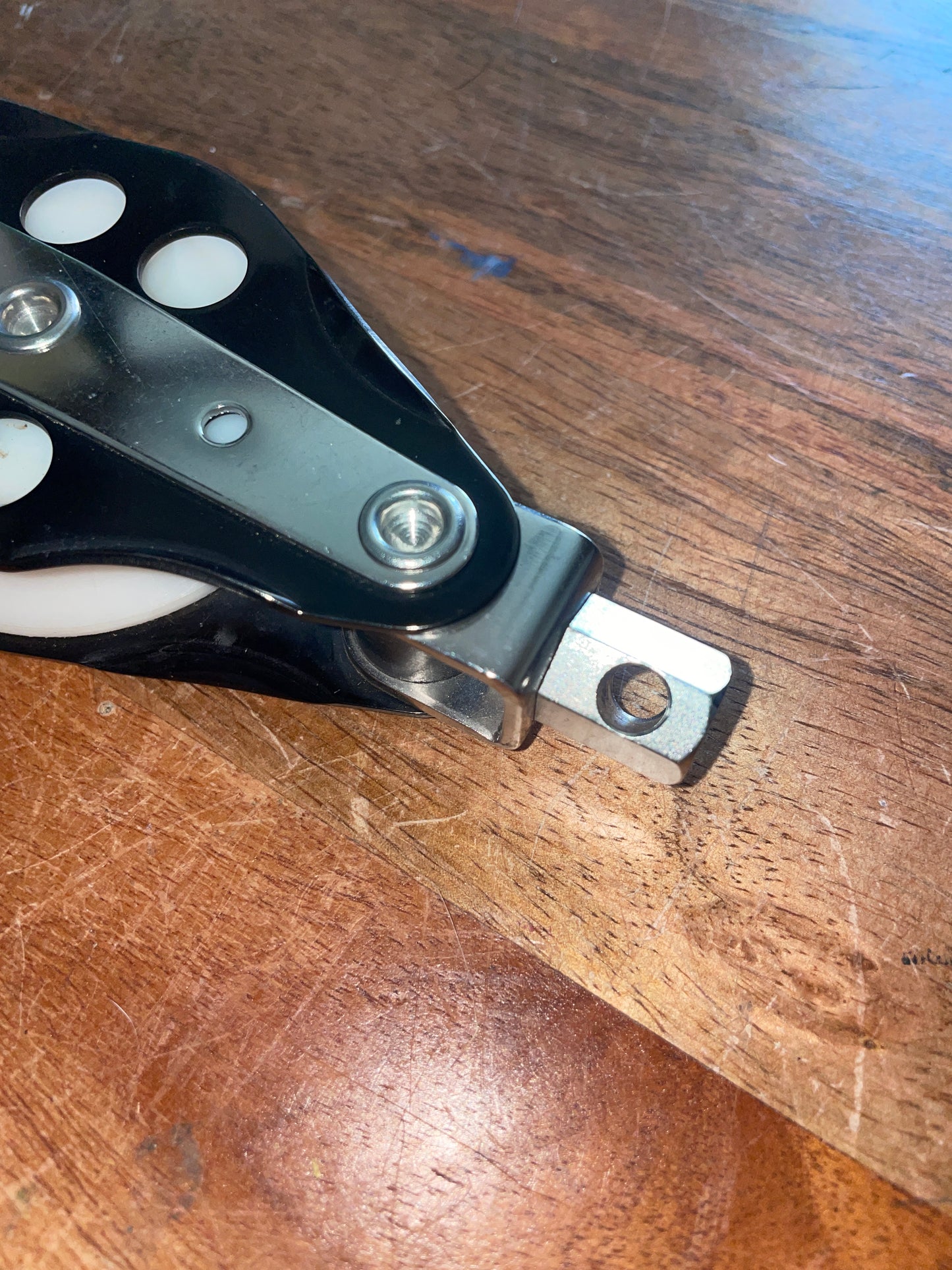 West Marine Ronstan Swivel Fiddle Block With Beckett - 2 1/4” & 1 1/2” Sheaves - 1/2” Line