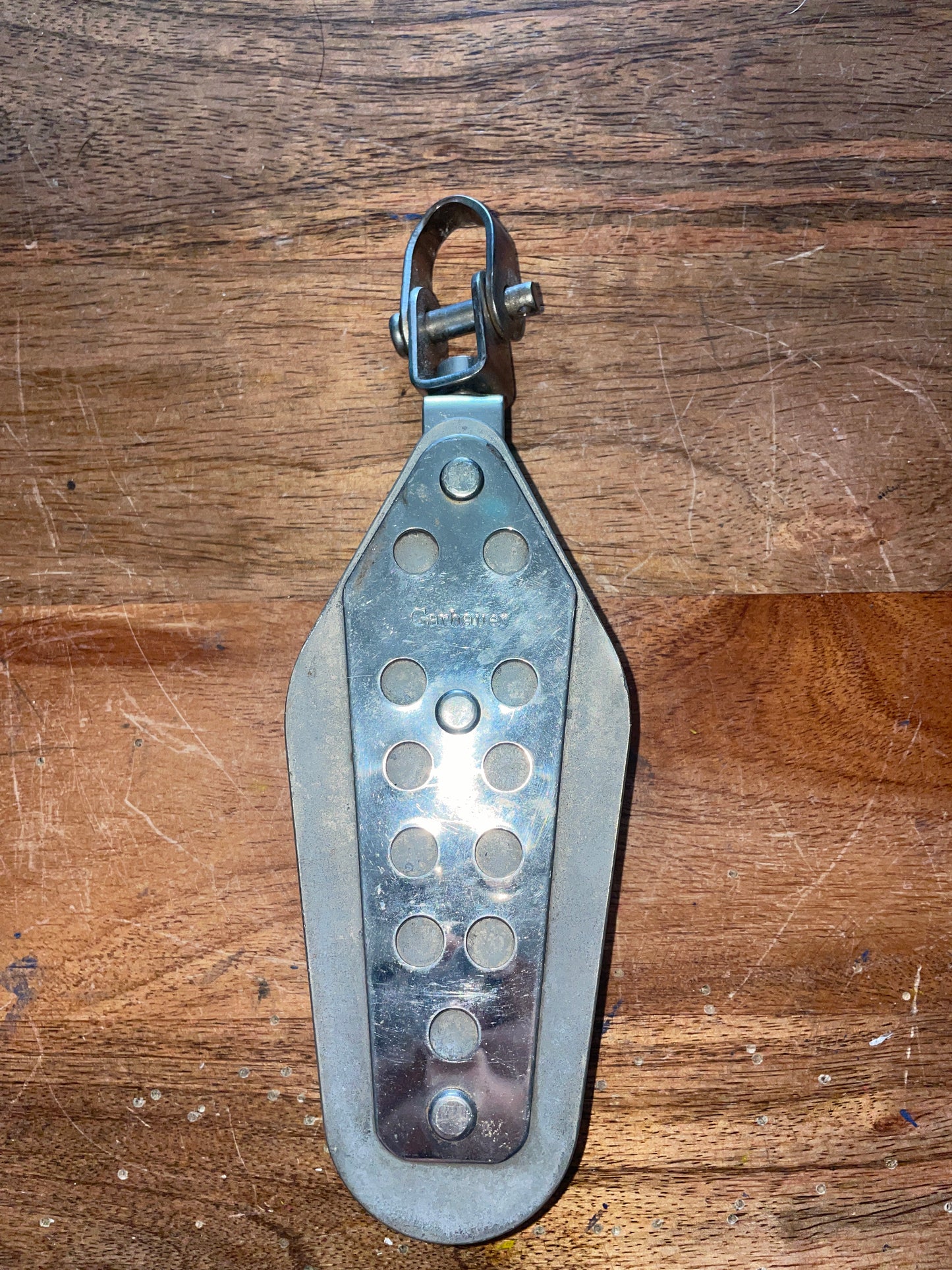 Garhauer Swivel Fiddle Block With Shackle - 2 1/4” & 1 3/4” Sheaves - 3/8” Line