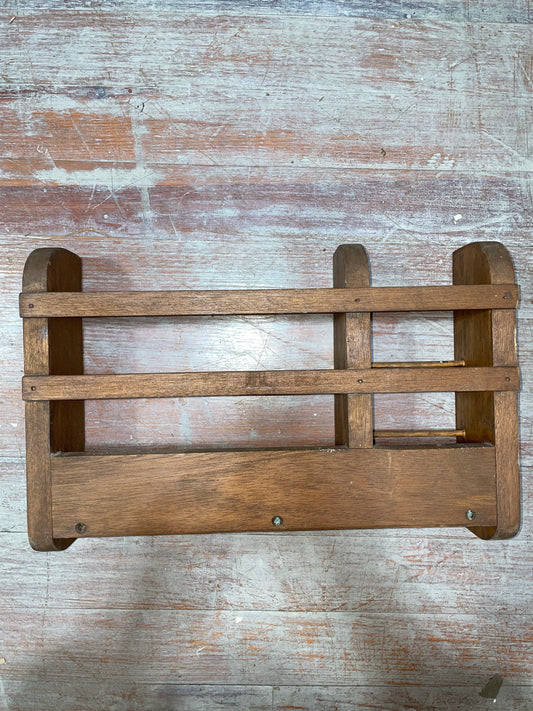 Teak Wall Organizer -18" Long x 4" Wide x 12" Tall