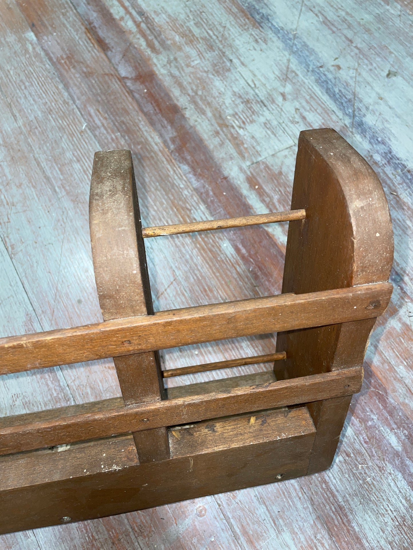 Teak Wall Organizer -18" Long x 4" Wide x 12" Tall