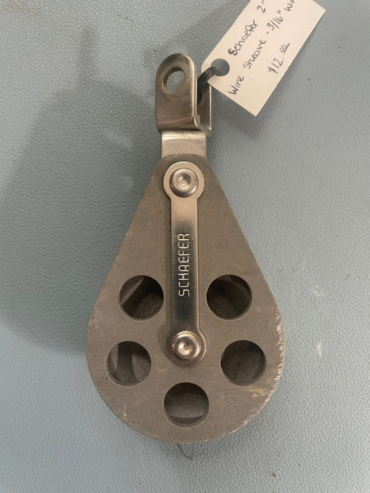 Schaefer 2" Wire Sheave Swivel Block - 3/16" Wire