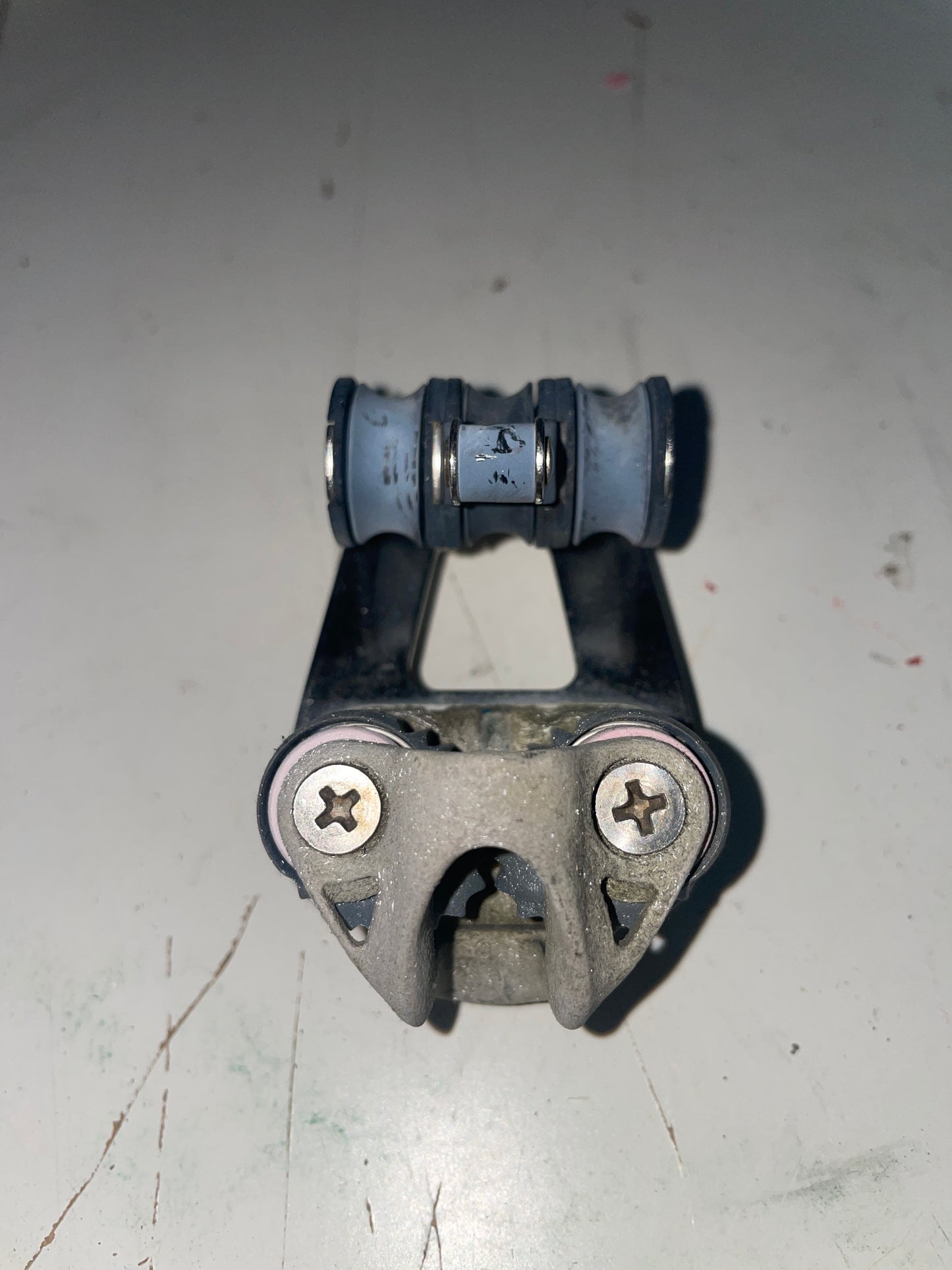 Small Ronstan Triple Block With Cam Cleat - 3/4" Sheave - 1/4" Line