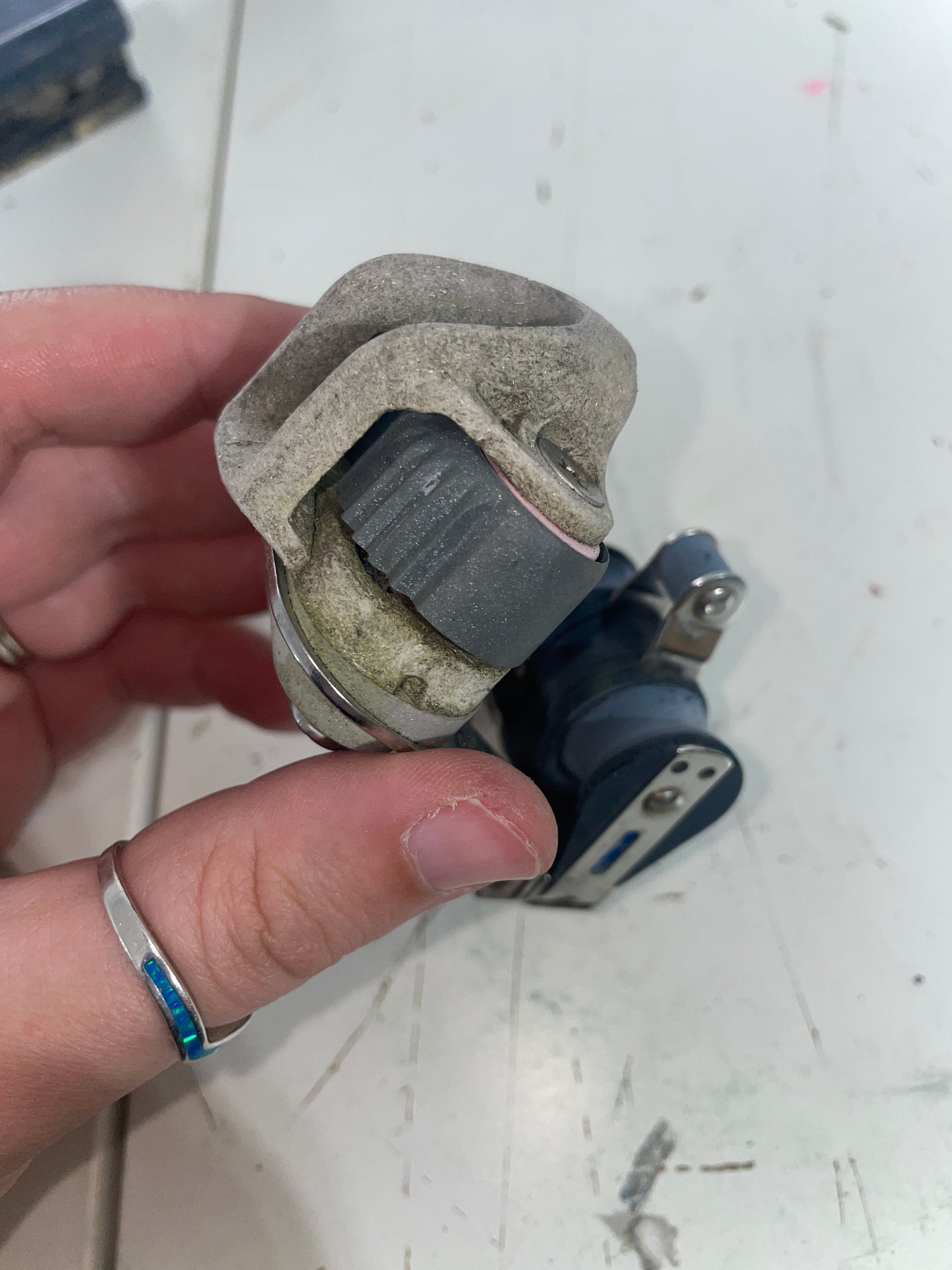 Small Ronstan Triple Block With Cam Cleat - 3/4" Sheave - 1/4" Line