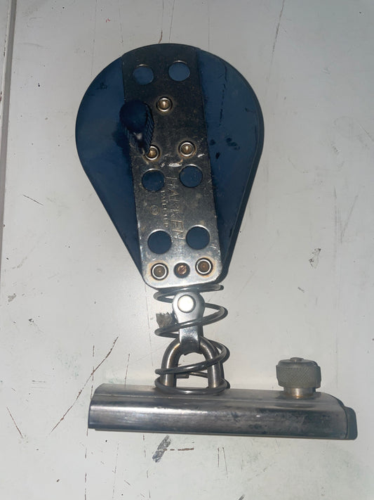 Harken 3" Sheave Ratcheting Block On A 1" Track Car