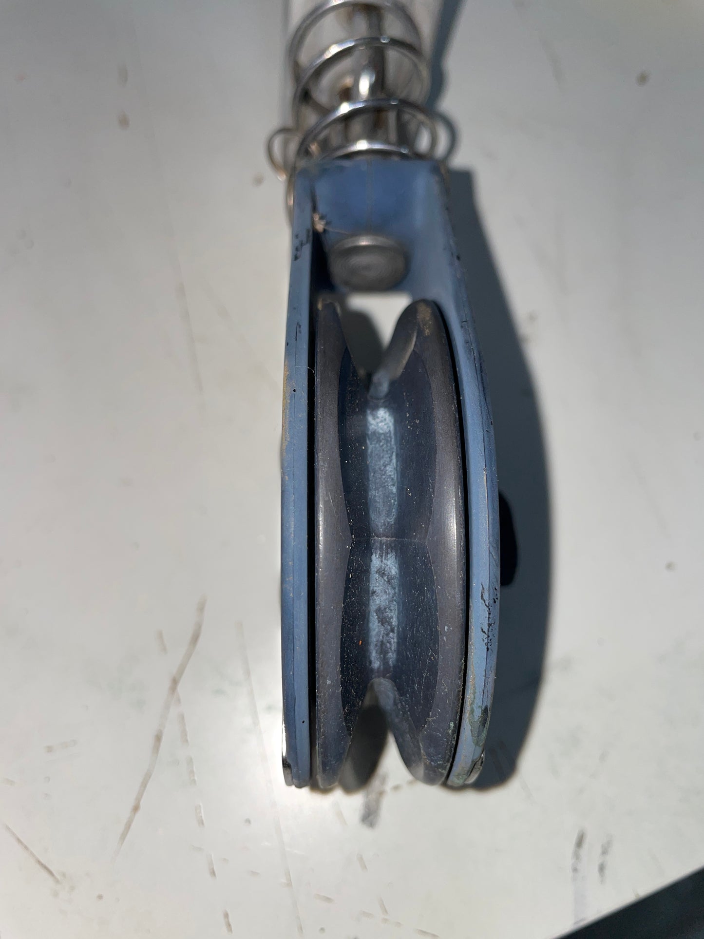Harken 3" Sheave Ratcheting Block On A 1" Track Car