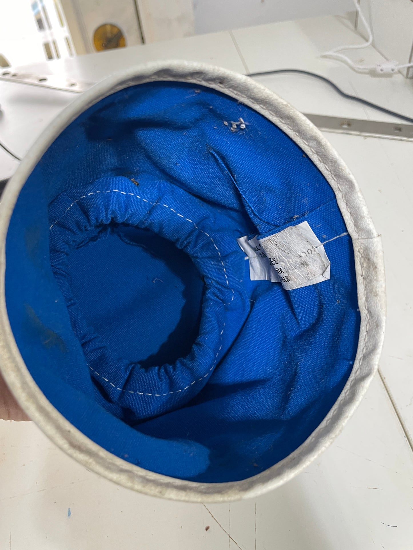 Small Blue Canvas Winch Cover - 4 1/2" Diameter x 4" Tall